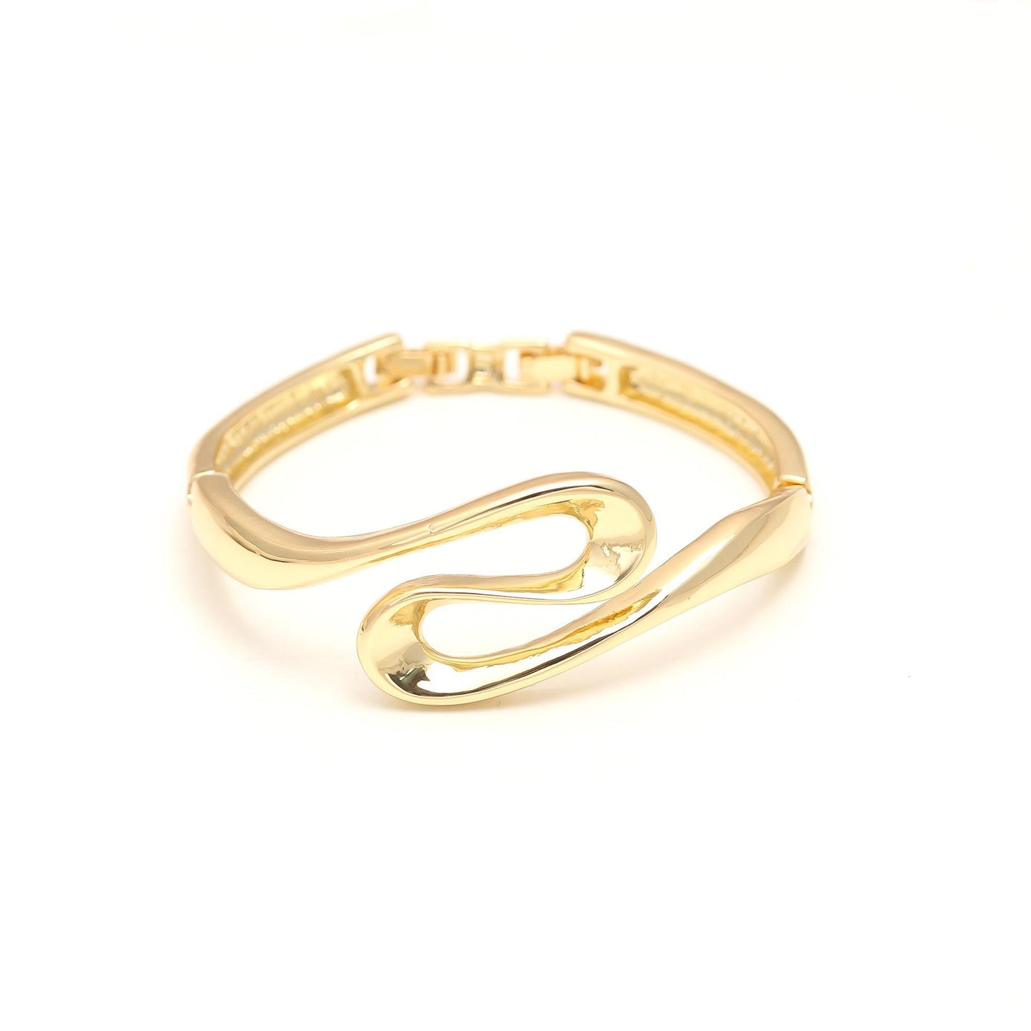 Elegant Wave Design Gold Bracelet for Women | Stylish Open Cuff Jewelry | Party Wear and Everyday Fashion