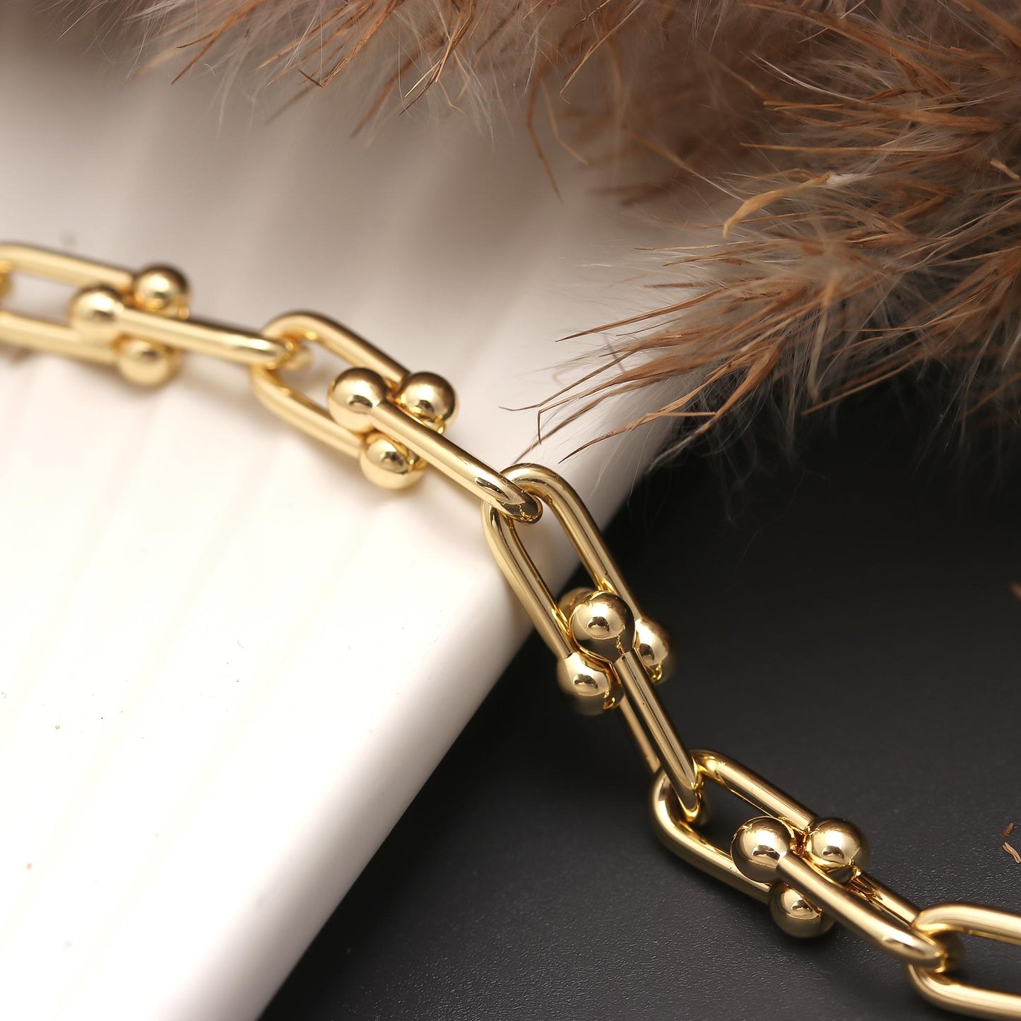 Gold Paperclip Chain Necklace for Women | Minimal Everyday Necklace | Trendy Lightweight Chain Jewelry