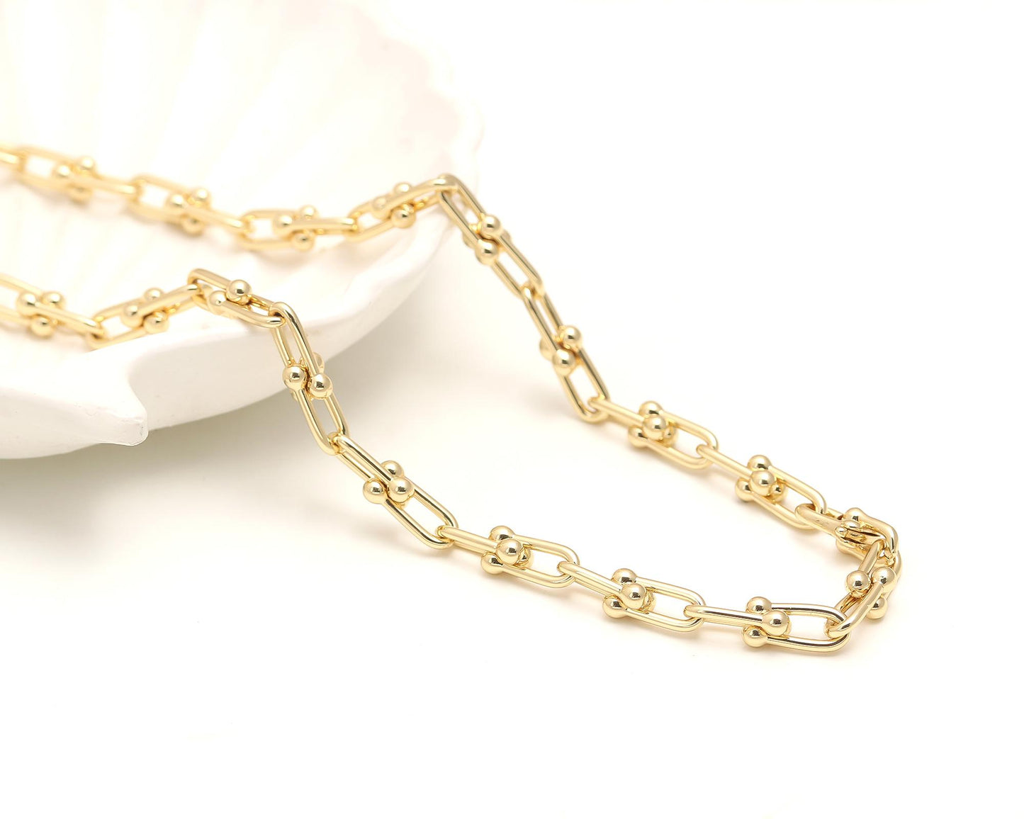 Gold Paperclip Chain Necklace for Women | Minimal Everyday Necklace | Trendy Lightweight Chain Jewelry