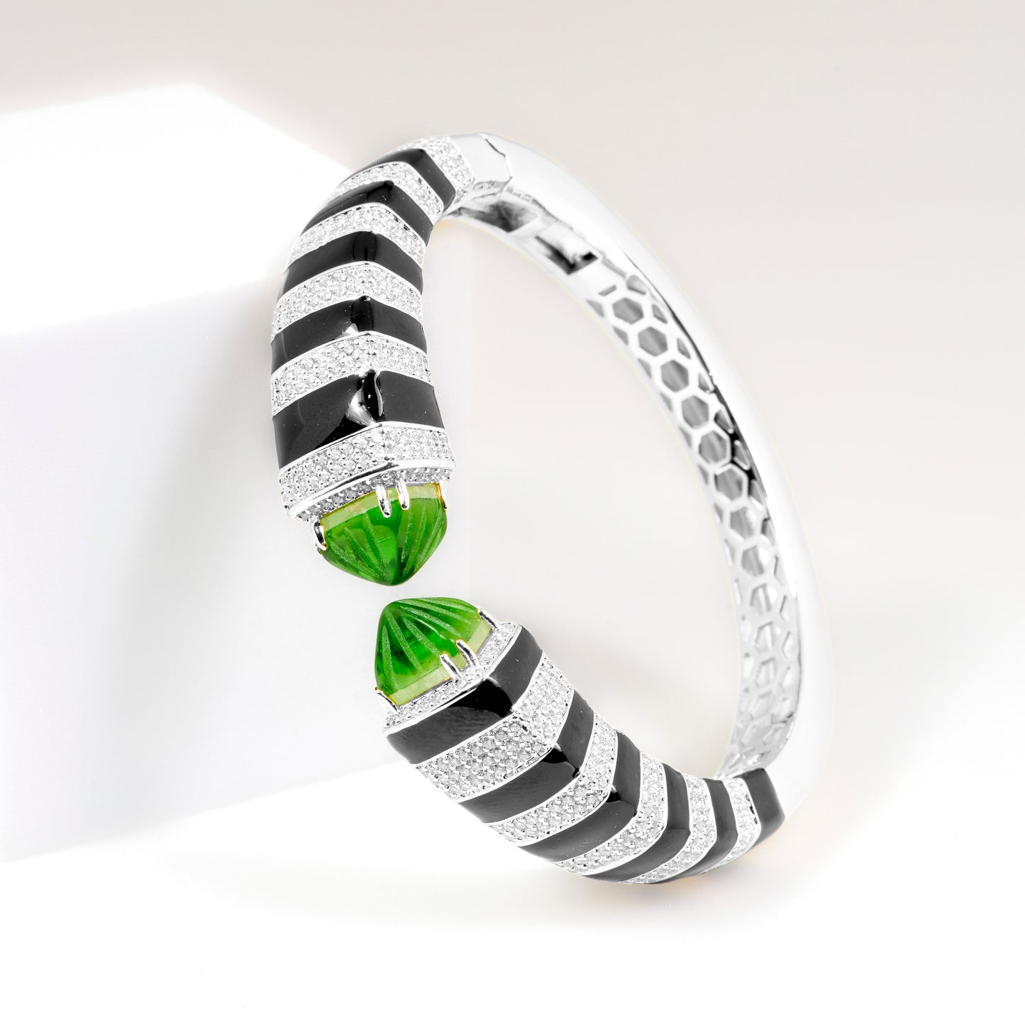 Silver Stripped Periodt Cuff