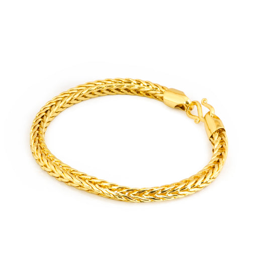 Classic Gold-Plated Byzantine Chain Bracelet | Bold, Durable & Luxurious Statement Jewelry