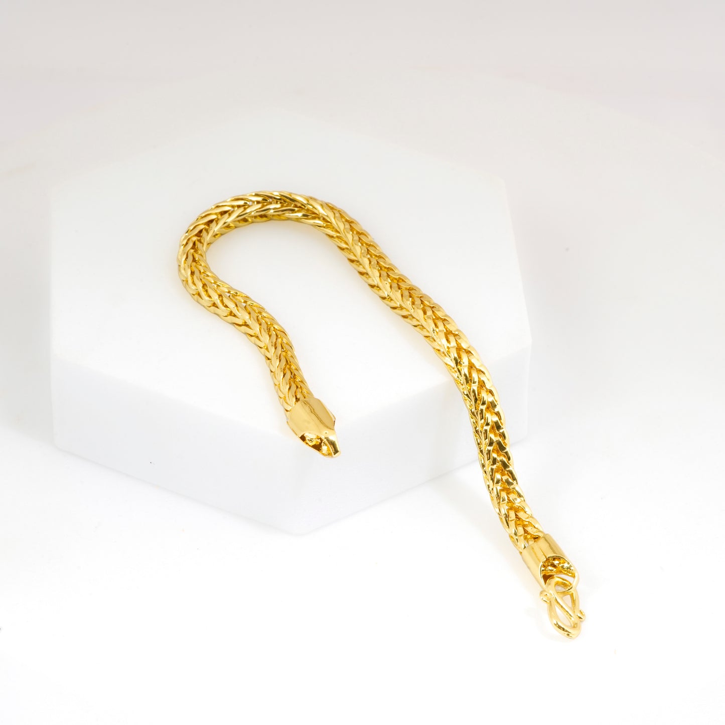 Classic Gold-Plated Byzantine Chain Bracelet | Bold, Durable & Luxurious Statement Jewelry