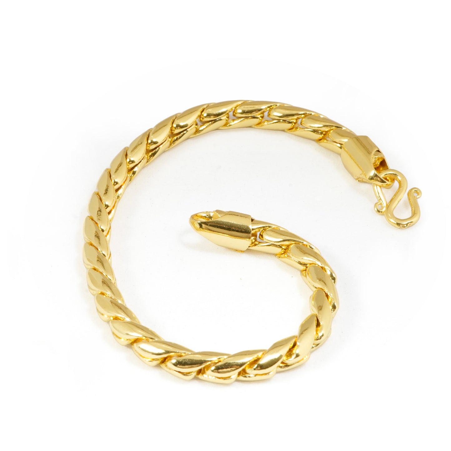 Heavy Gold-Plated Link Bracelet with Bold Polished Finish | Classic Statement Jewelry for Men and Women