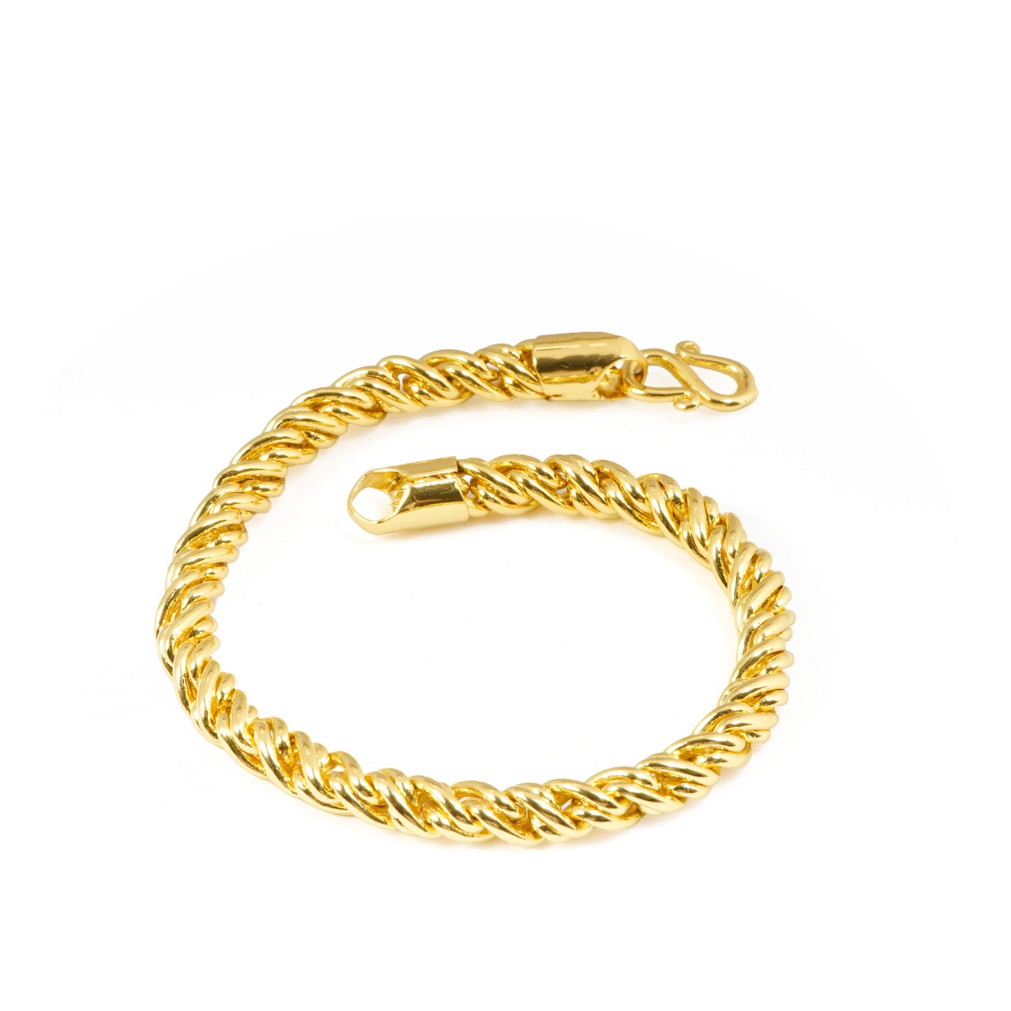 Classic Rope Chain Bracelet in Polished Gold Tone | Bold and Timeless Everyday Jewelry