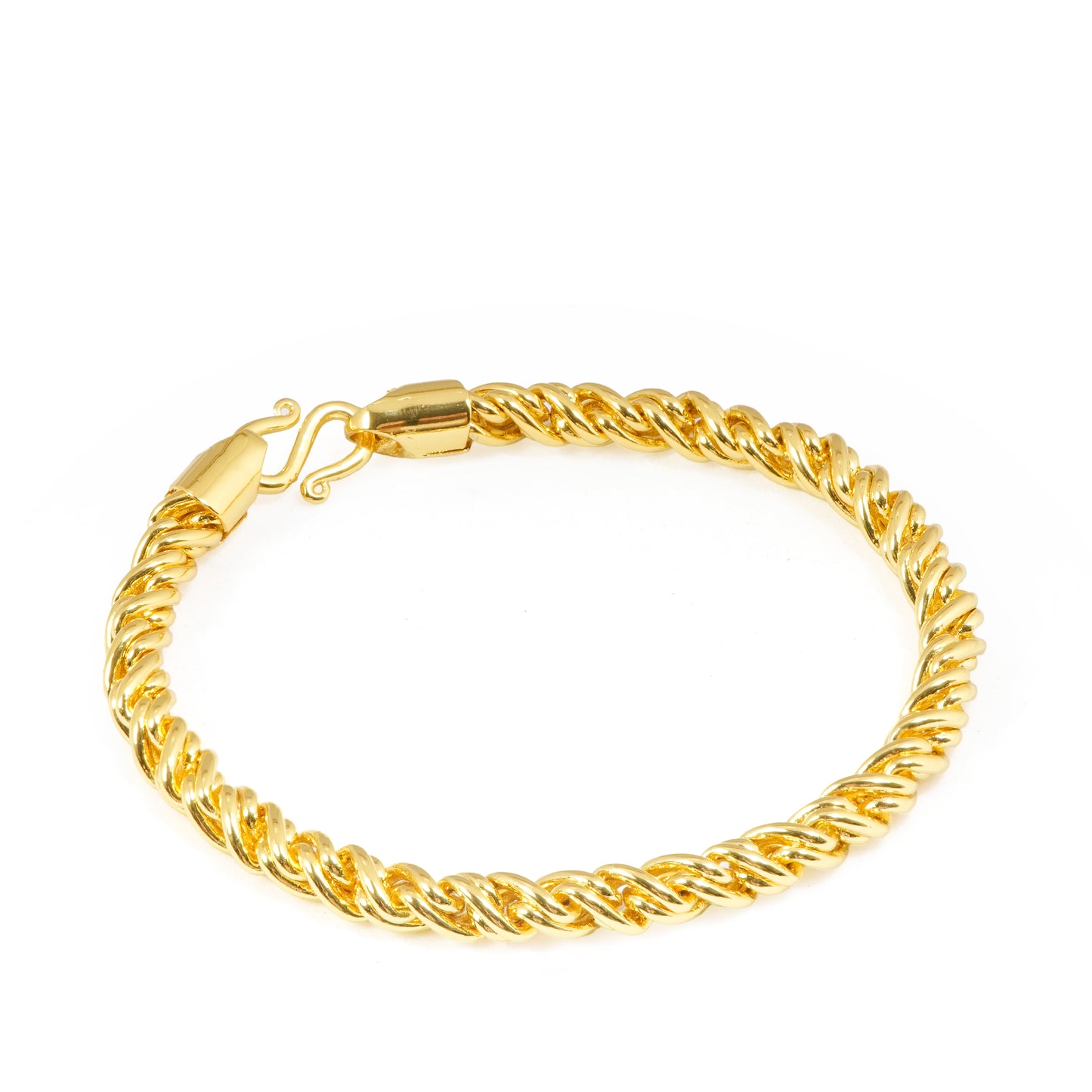Classic Rope Chain Bracelet in Polished Gold Tone | Bold and Timeless Everyday Jewelry