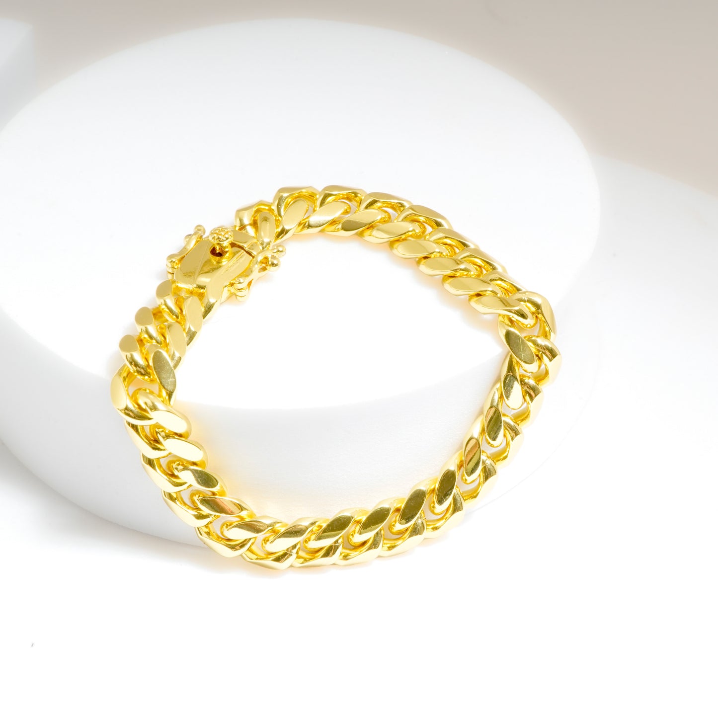 Chunky Cuban Link Gold-Plated Bracelet with Box Clasp | Bold Statement Jewelry for Men and Women