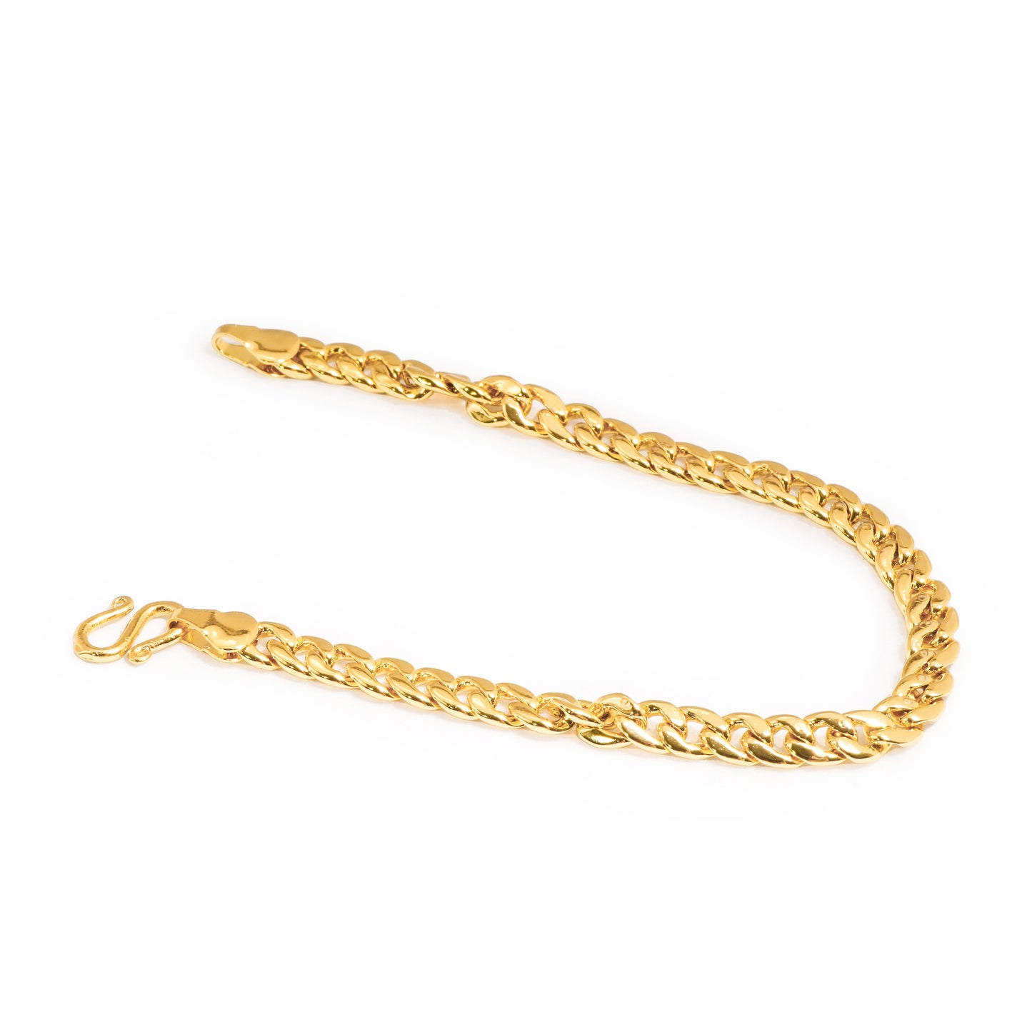 Bold Curb Chain Bracelet in Polished Gold Tone | Timeless and Versatile Unisex Jewelry
