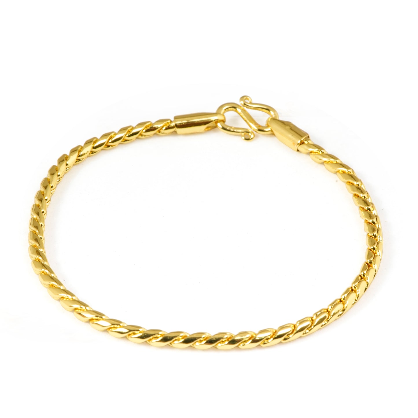 Polished Gold-Plated Wheat Chain Bracelet | Sleek, Durable & Timeless Everyday Jewelry