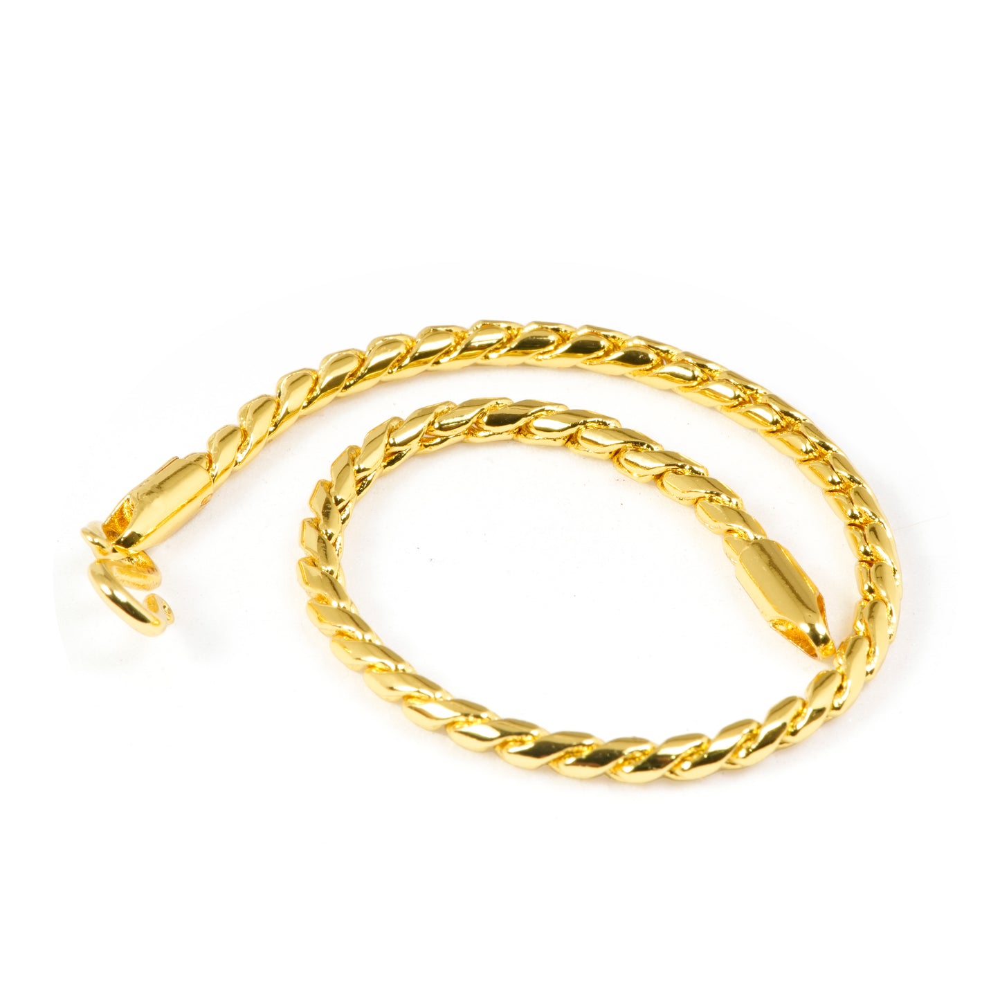 Polished Gold-Plated Wheat Chain Bracelet | Sleek, Durable & Timeless Everyday Jewelry