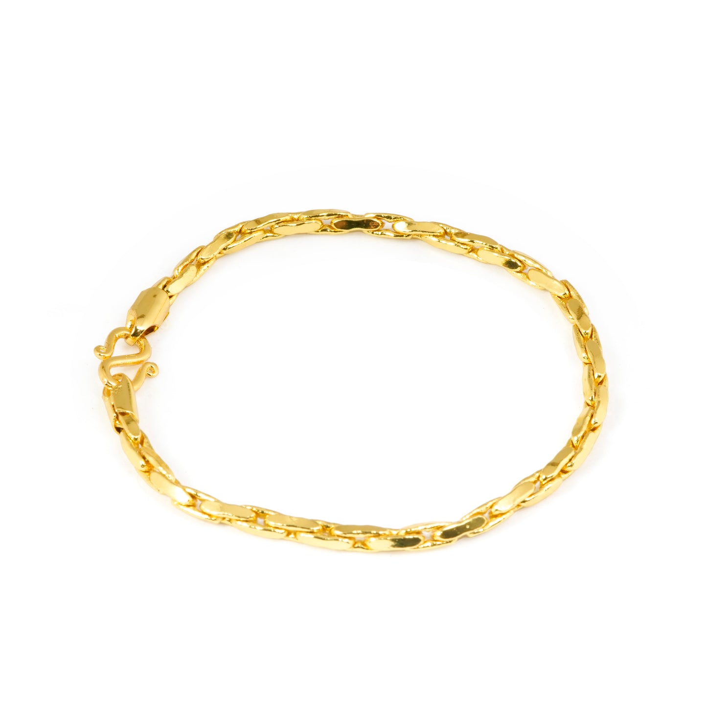 Delicate Twisted Rope Chain Bracelet in Polished Gold Tone | Lightweight Everyday Essential Jewelry