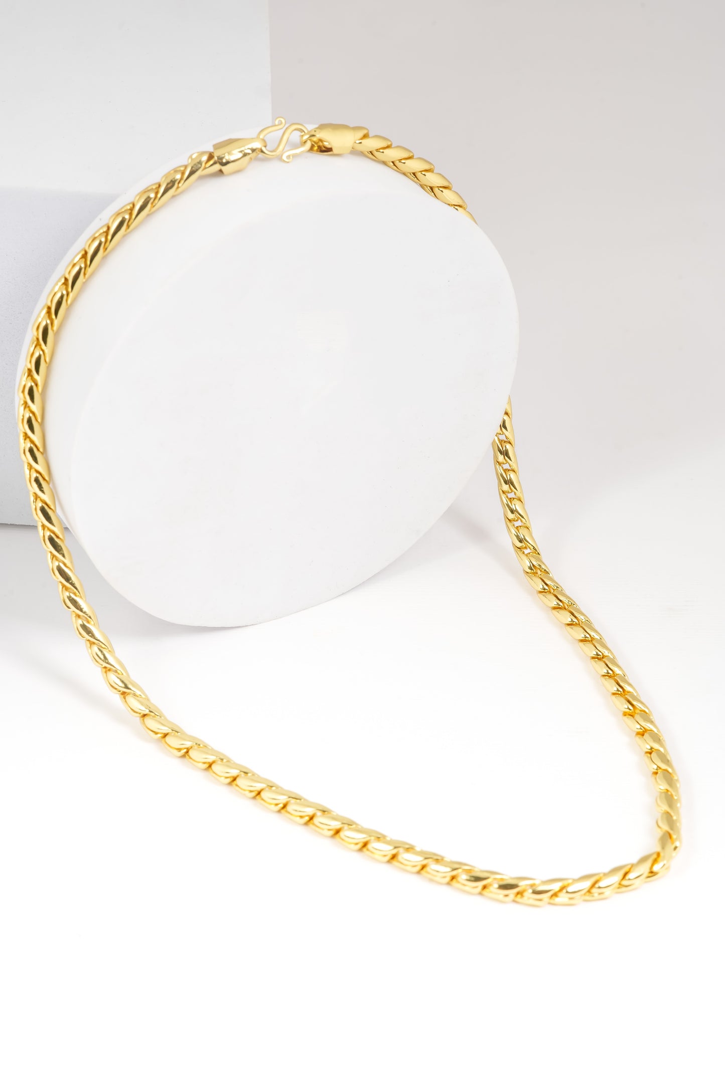 Classic Gold Plated Rope Chain Necklace for Men and Women | Durable Everyday Wear Jewelry | Elegant Statement Accessory for Parties, Work, and Casual Outfits