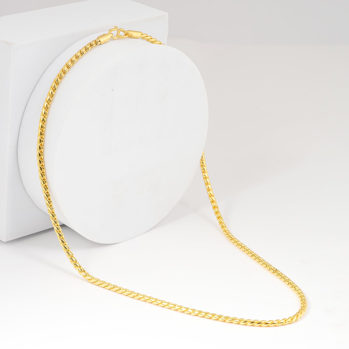Slim Gold Chain Necklace for Men and Women | Lightweight Everyday Jewelry | Minimalist Gold-Tone Chain for Casual and Formal Outfits