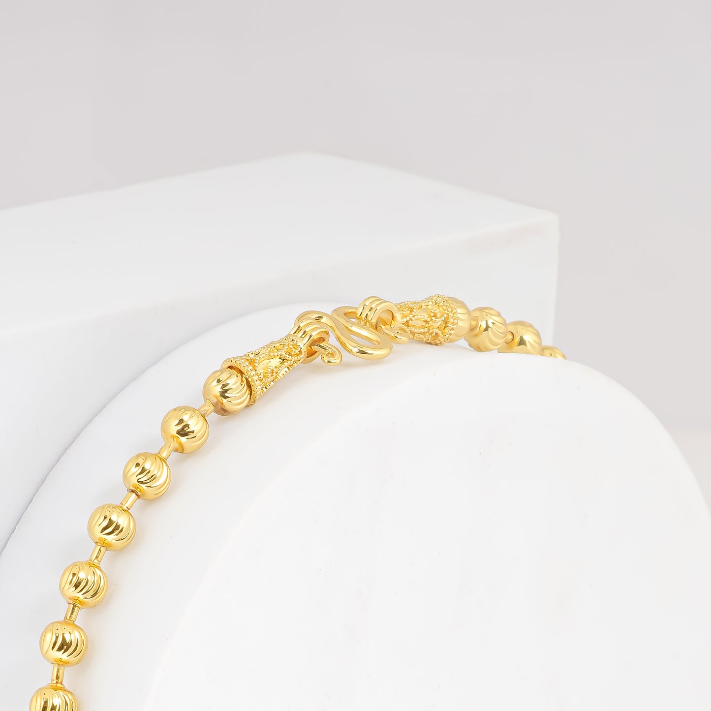 Elegant Gold Beaded Chain Necklace for Women | Classic Round Bead Jewelry for Traditional and Modern Outfits | Lightweight Everyday Wear and Festive Accessory