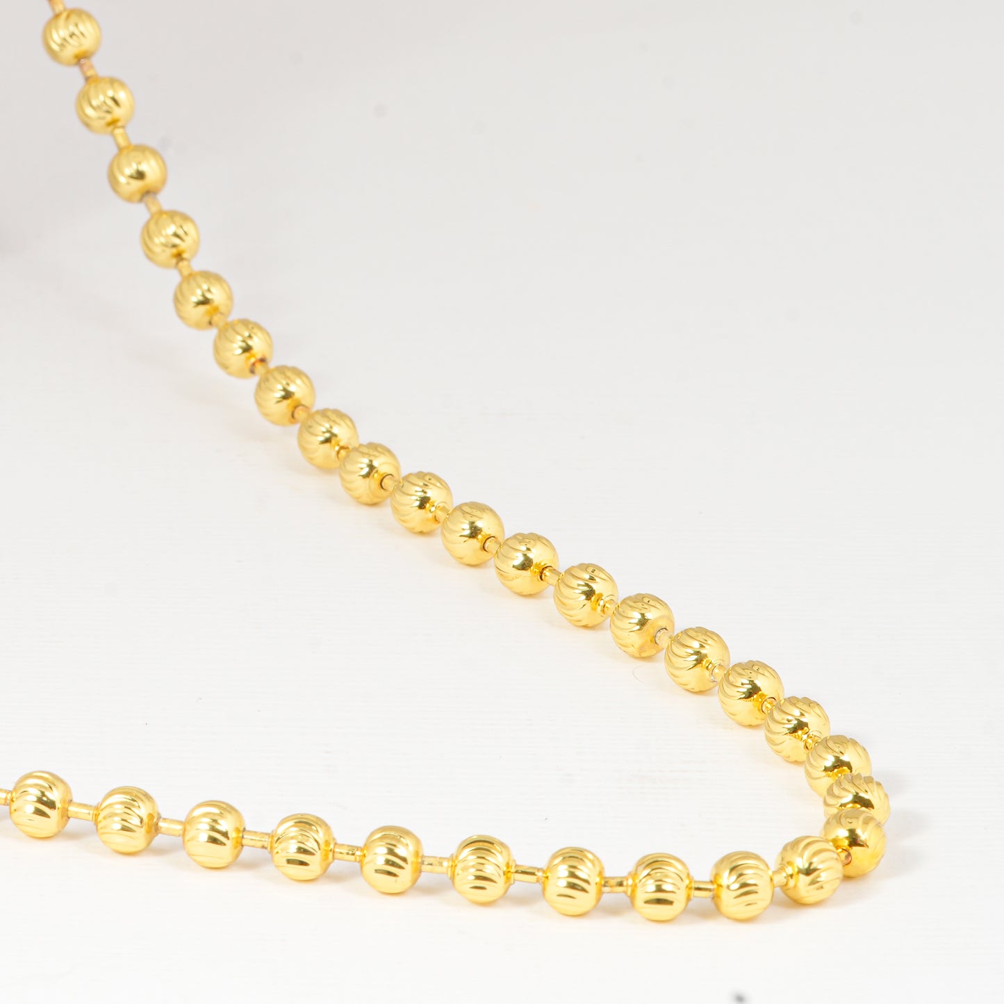 Elegant Gold Beaded Chain Necklace for Women | Classic Round Bead Jewelry for Traditional and Modern Outfits | Lightweight Everyday Wear and Festive Accessory