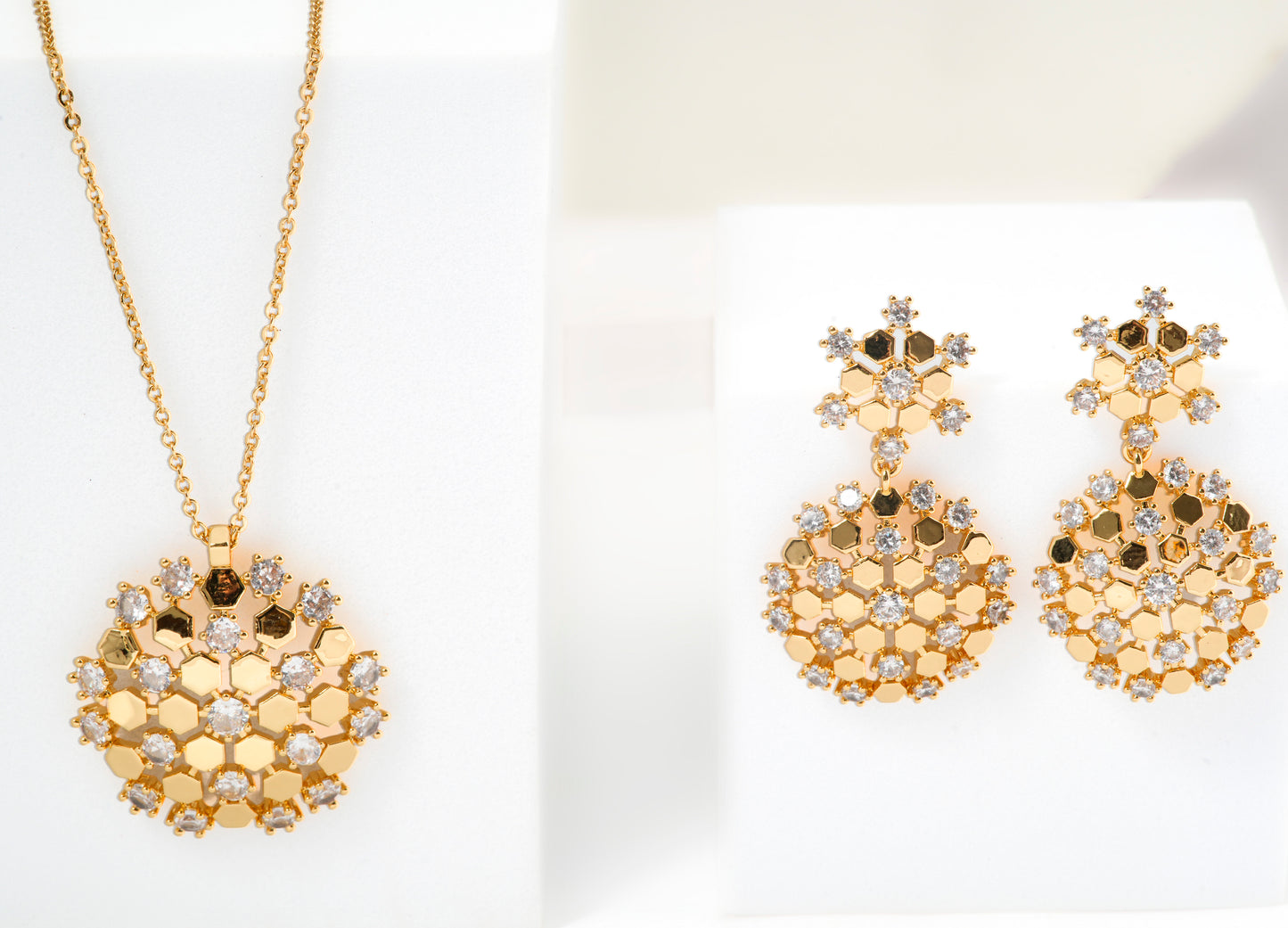 Floral Statement Pendant Necklace and Earrings Set | Designer Party Wear Jewelry for Women | Festive and Wedding Collection