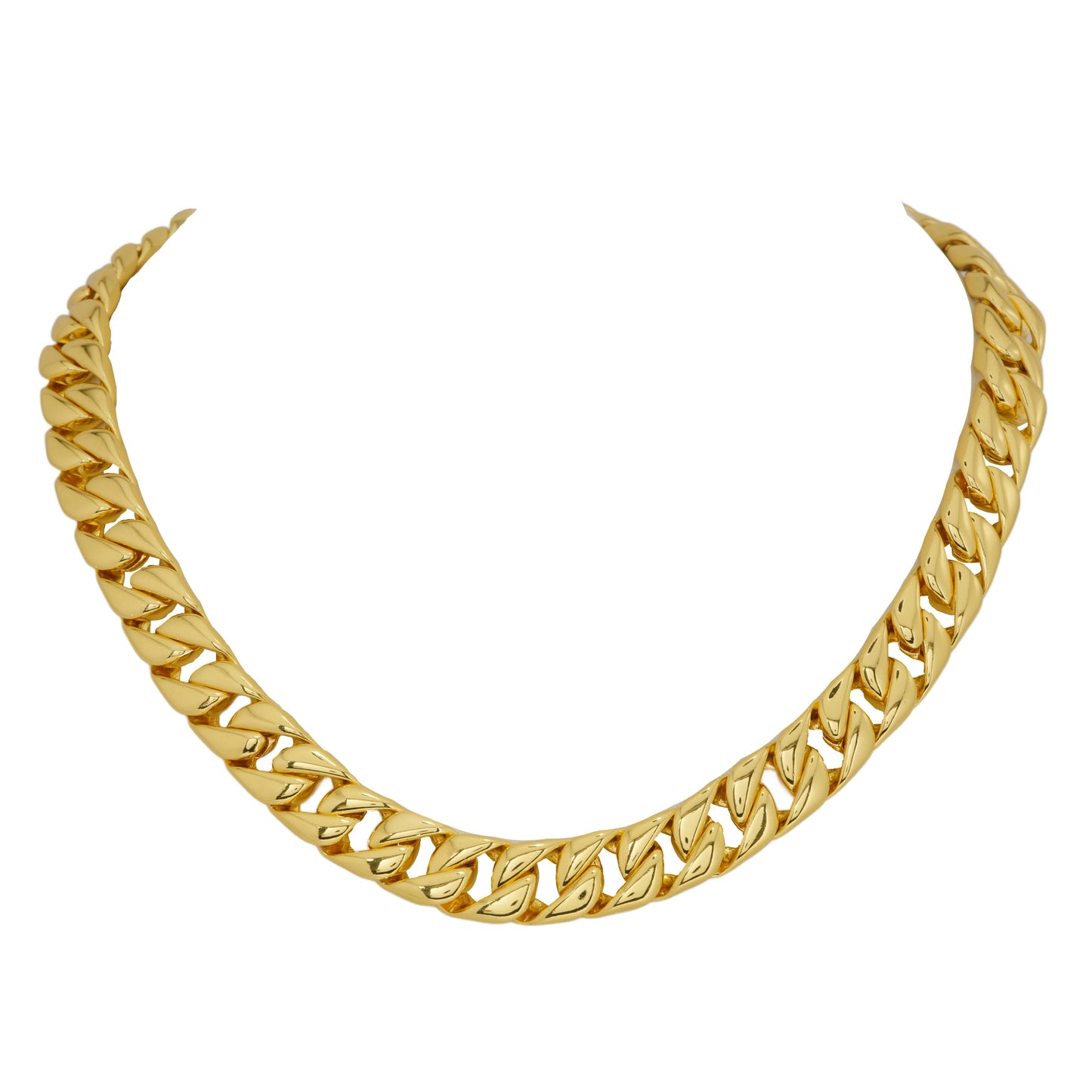 Thick Gold Cuban Link Chain Necklace for Men | Heavyweight Statement Jewelry | Bold Hip Hop Style Gold Chain for Parties and Everyday Wear
