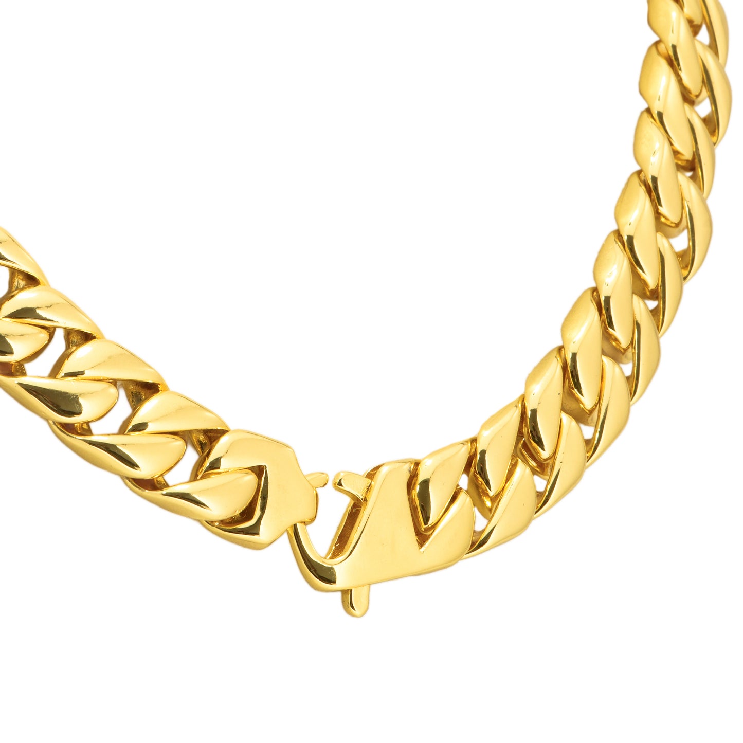 Thick Gold Cuban Link Chain Necklace for Men | Heavyweight Statement Jewelry | Bold Hip Hop Style Gold Chain for Parties and Everyday Wear