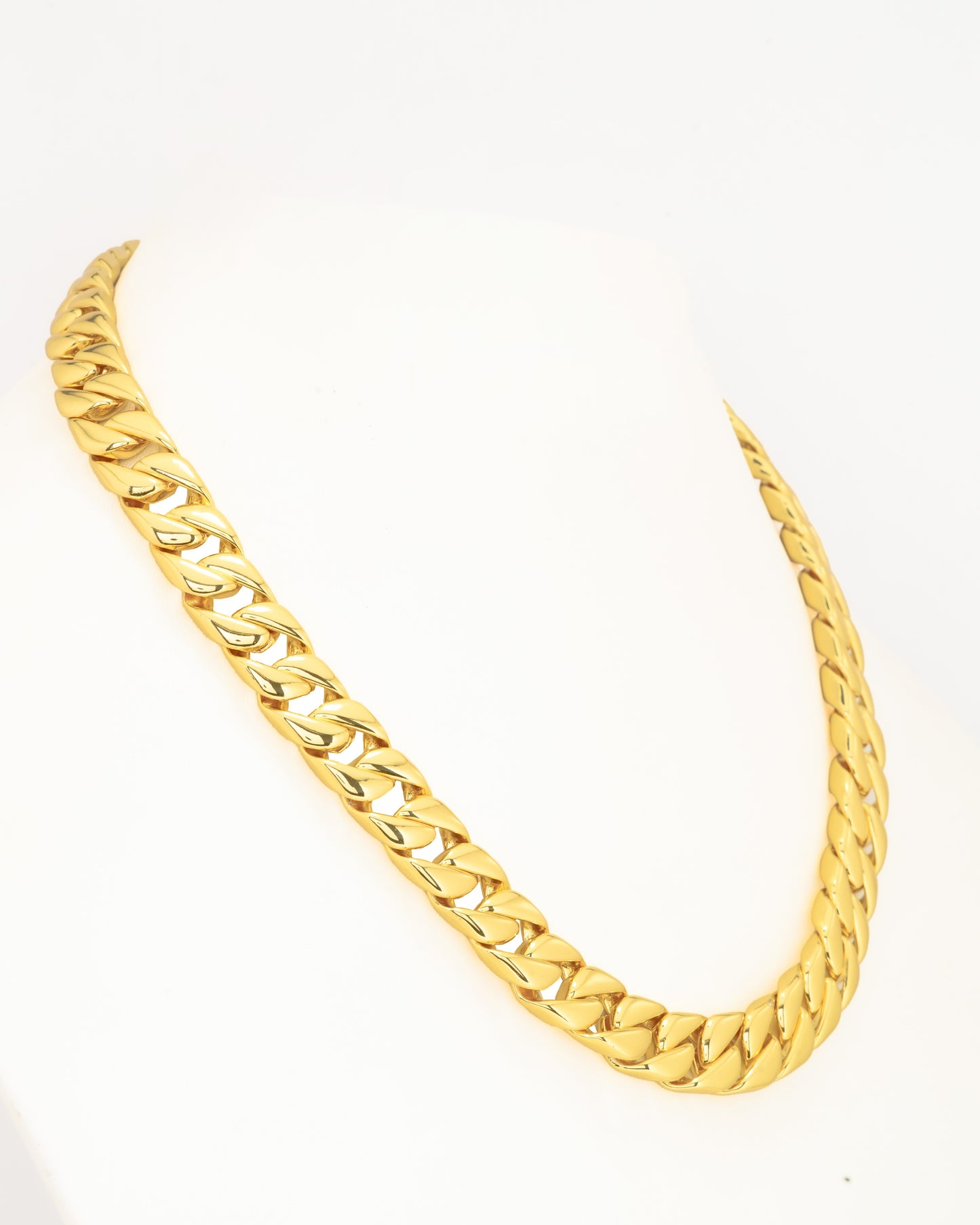 Thick Gold Cuban Link Chain Necklace for Men | Heavyweight Statement Jewelry | Bold Hip Hop Style Gold Chain for Parties and Everyday Wear