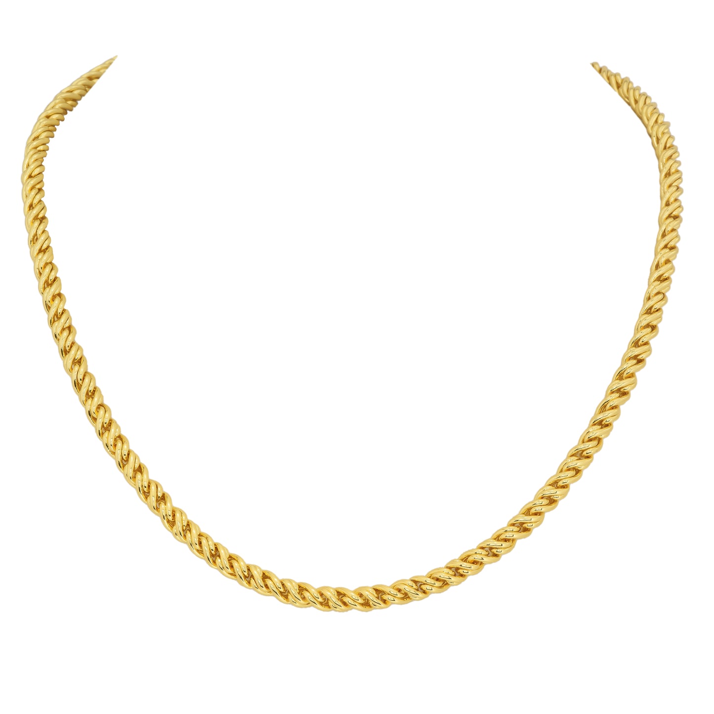 Thick Gold Rope Chain Necklace for Men and Women | Bold Twisted Link Jewelry for Everyday Wear, Parties, and Festive Occasions | Durable Lightweight Statement Chain