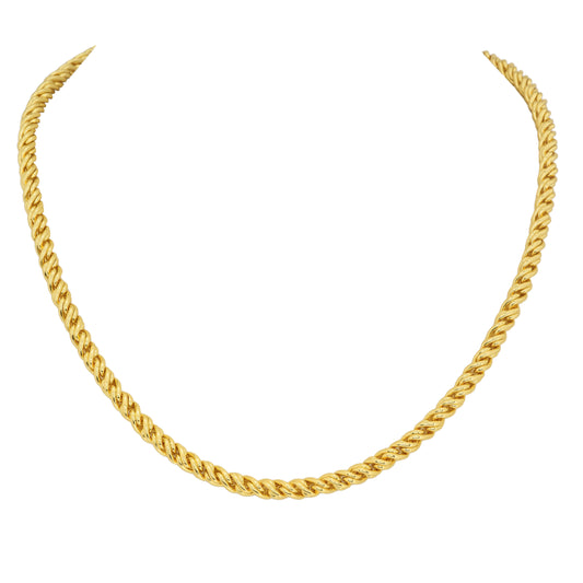 Thick Gold Rope Chain Necklace for Men and Women | Bold Twisted Link Jewelry for Everyday Wear, Parties, and Festive Occasions | Durable Lightweight Statement Chain
