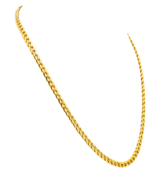 Classic Gold Curb Chain Necklace for Men and Women | Stylish Flat Link Jewelry for Everyday Wear, Parties, and Festive Occasions | Durable Lightweight Design