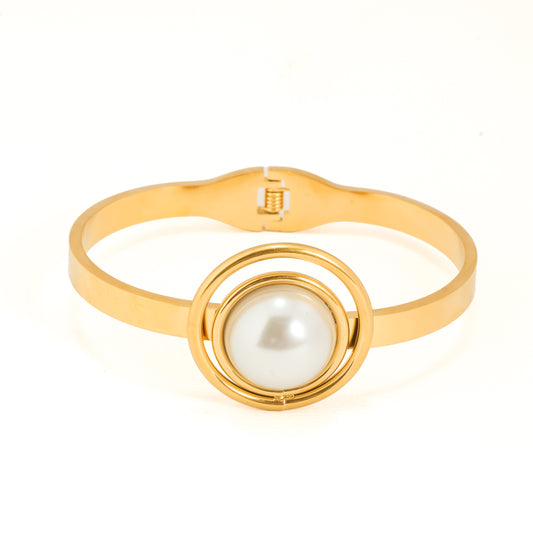 Gold Plated Pearl Jewelry Set | Exclusive Gift Box for Girls and Women – Beautiful Hamper with Necklace, Earrings, Bracelet and Ring