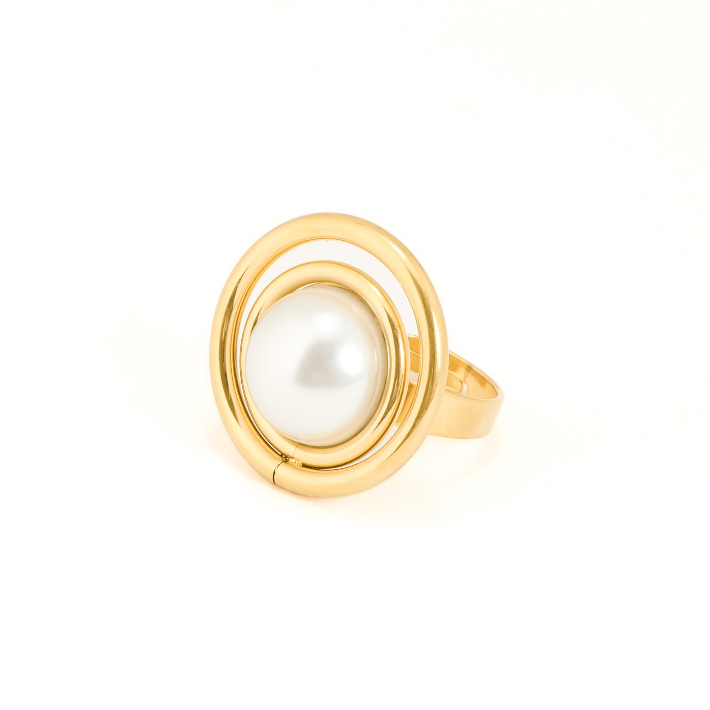 Gold Plated Pearl Jewelry Set | Exclusive Gift Box for Girls and Women – Beautiful Hamper with Necklace, Earrings, Bracelet and Ring