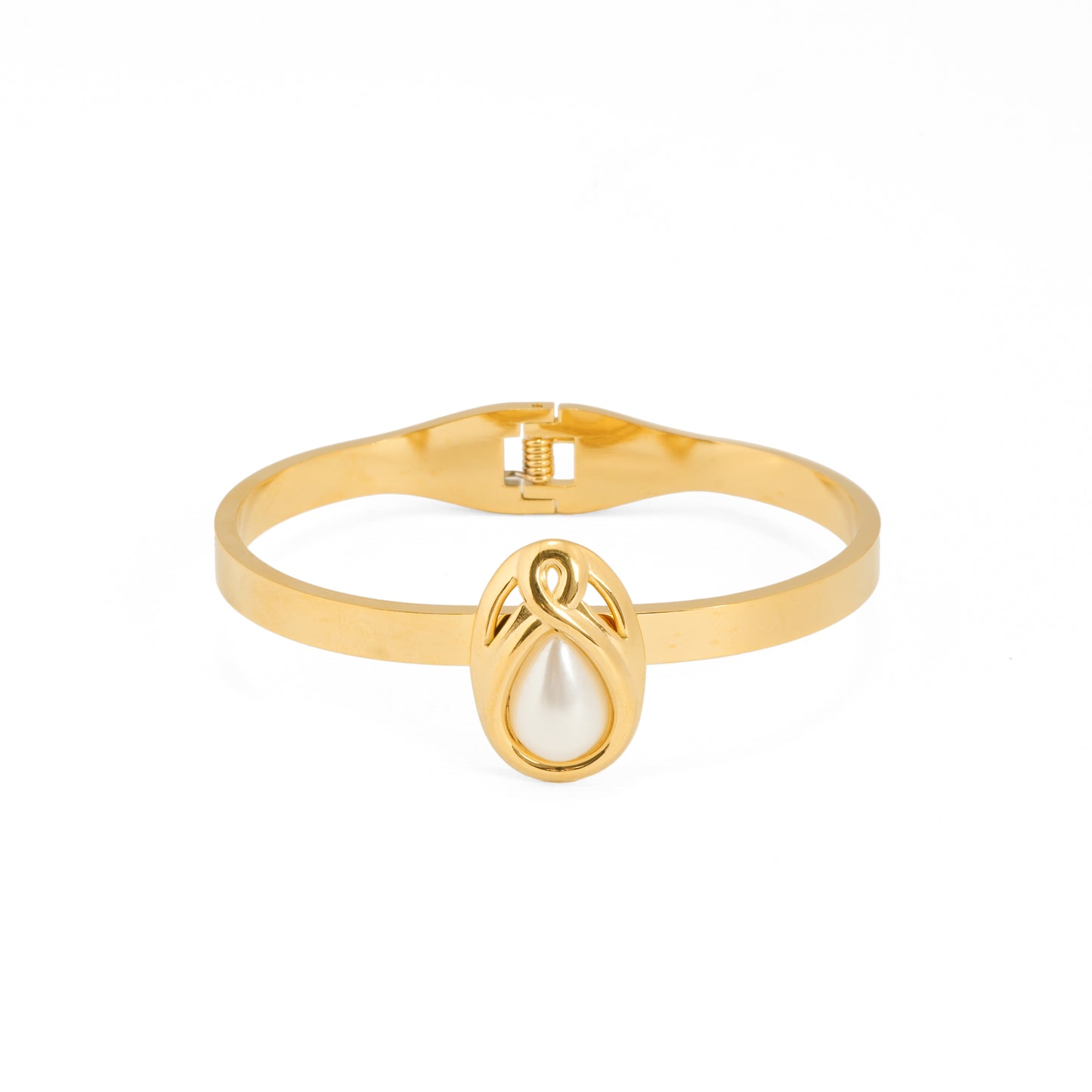 Gold Plated Pearl Drop Jewelry Set for Women | Stylish Gift Box for Girls – Complete Jewelry Hamper with Necklace, Earrings, Bracelet and Ring