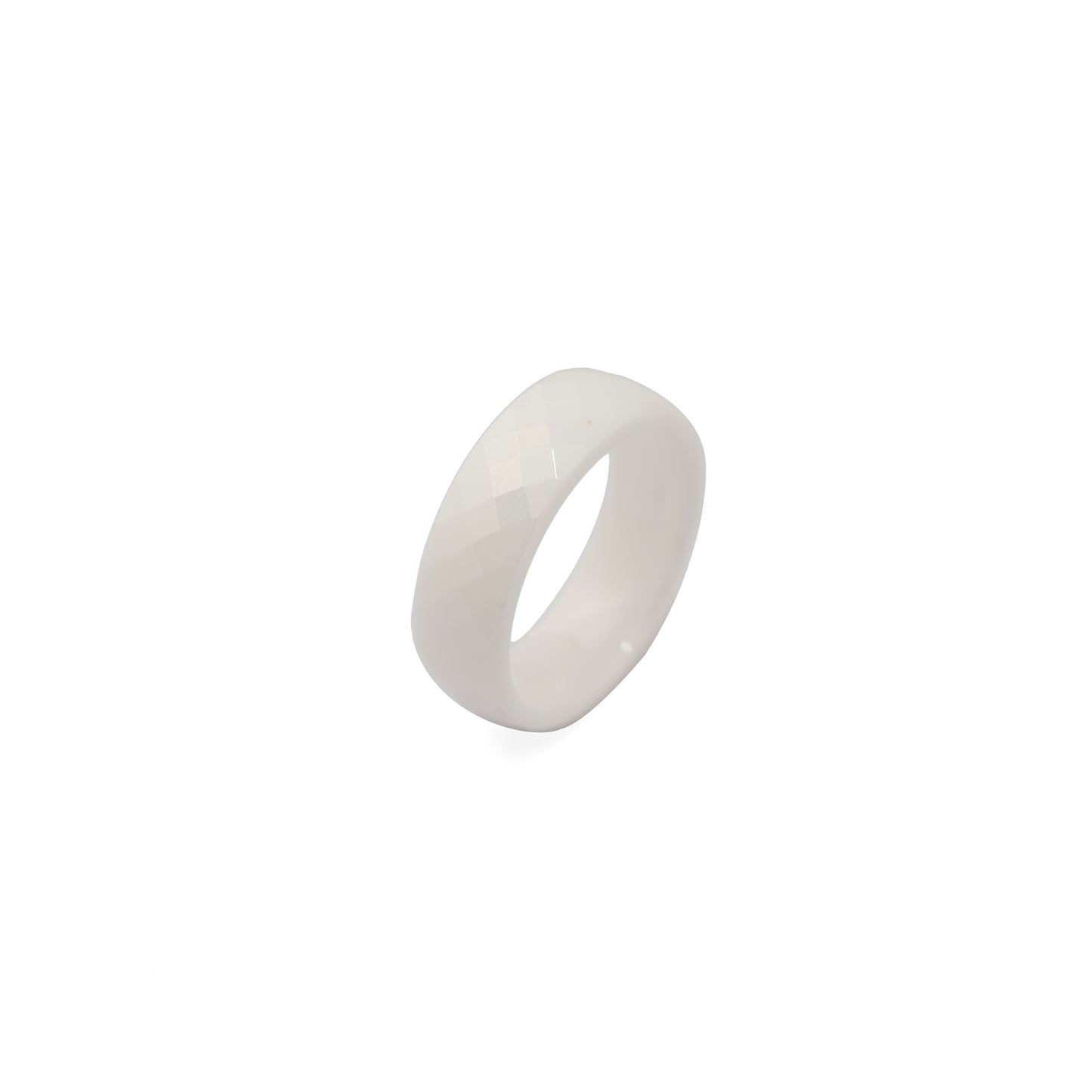 White Ceramic Band Ring for Women and Girls with Smooth Polished Finish | Minimal Fashion Jewelry for Daily Wear, Office and Casual Outfits