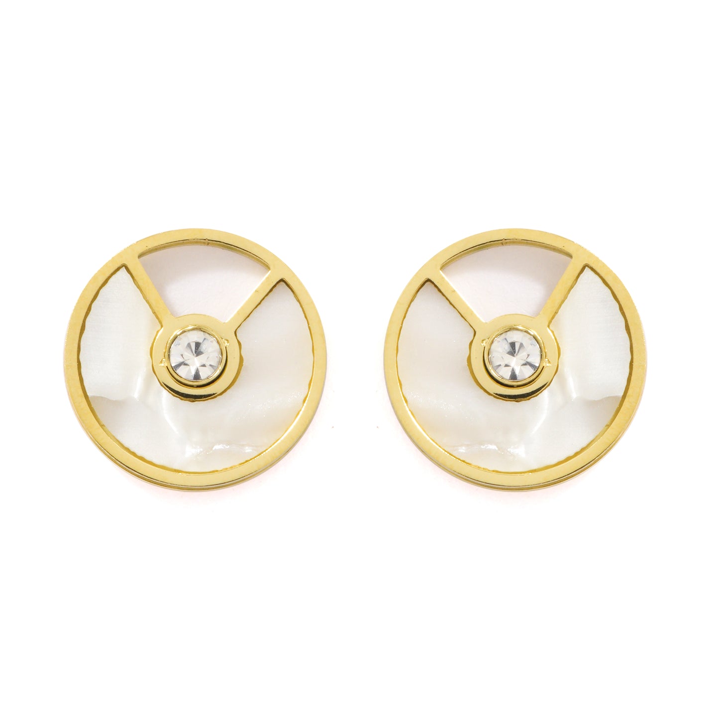 Mahttab Mother of Pearl Geometric Earrings