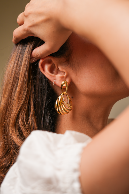 Swirl Gold Plated Earrings