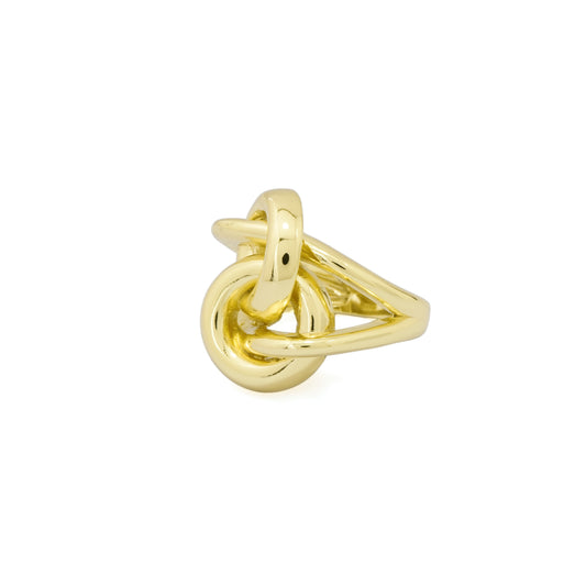 Gold Plated Knot Design Ring for Women | Stylish Statement Fashion Jewelry for Party, Wedding and Daily Wear