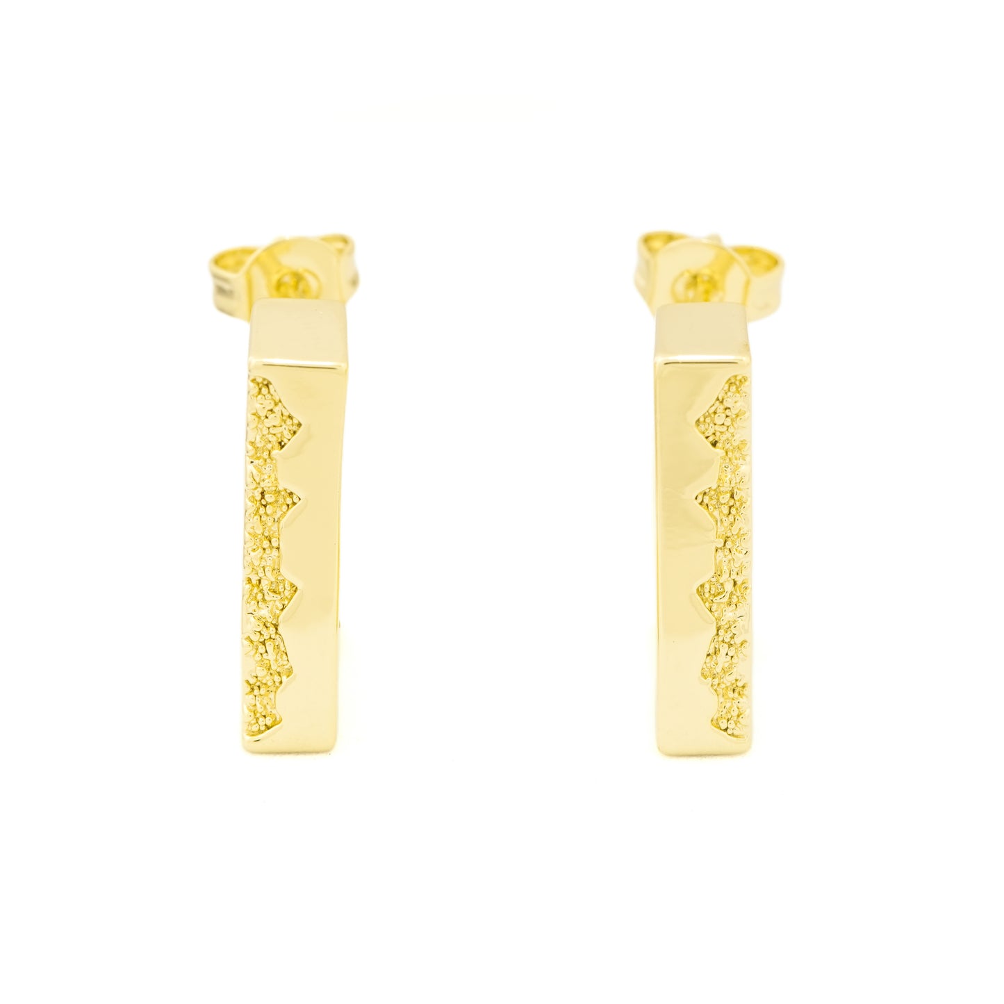 Modern Geometric Gold-Plated Square Hoop Earrings with Minimalist Design and Subtle Textured Detailing for Everyday Luxury