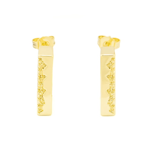 Modern Geometric Gold-Plated Square Hoop Earrings with Minimalist Design and Subtle Textured Detailing for Everyday Luxury