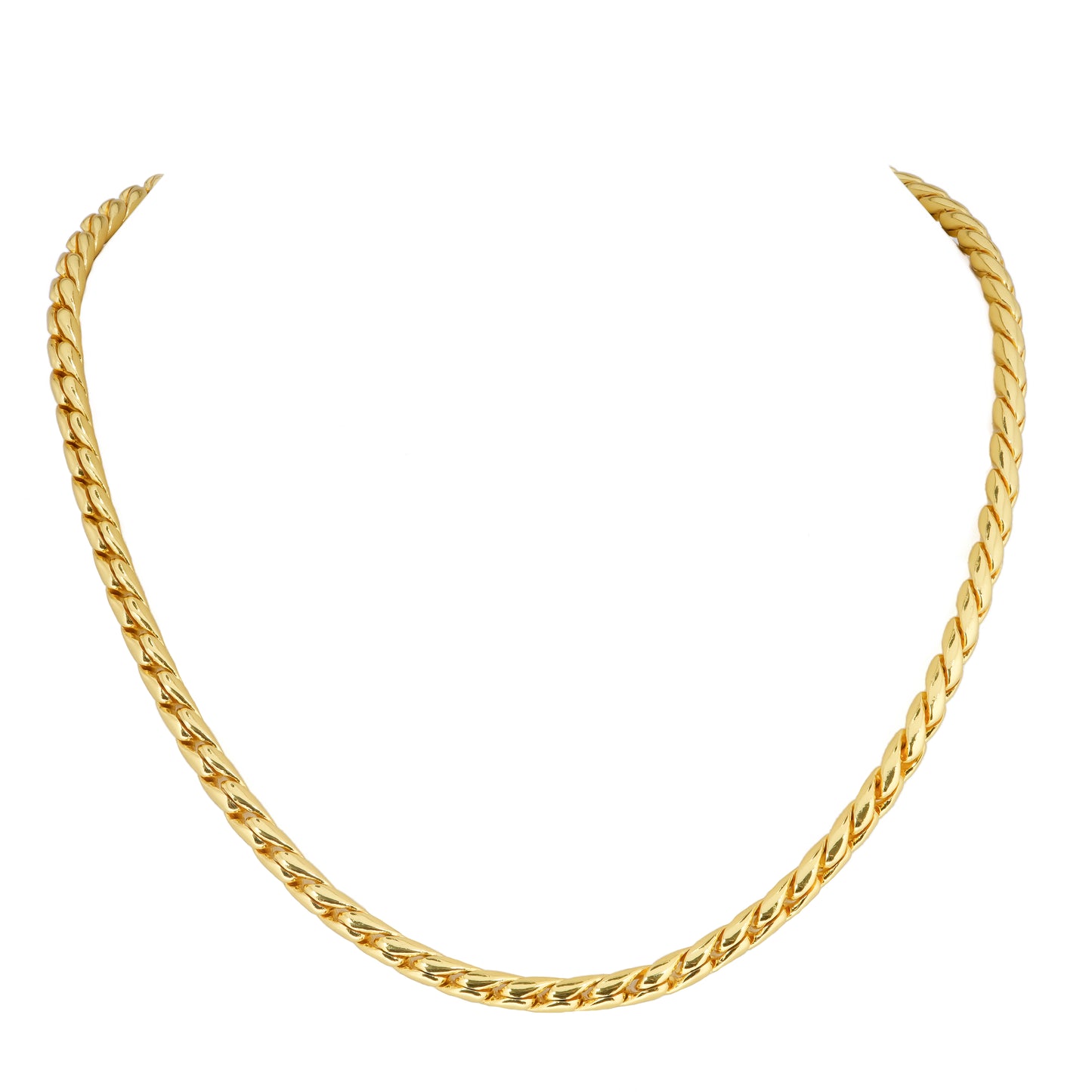 Classic Gold Plated Rope Chain Necklace for Men and Women | Durable Everyday Wear Jewelry | Elegant Statement Accessory for Parties, Work, and Casual Outfits