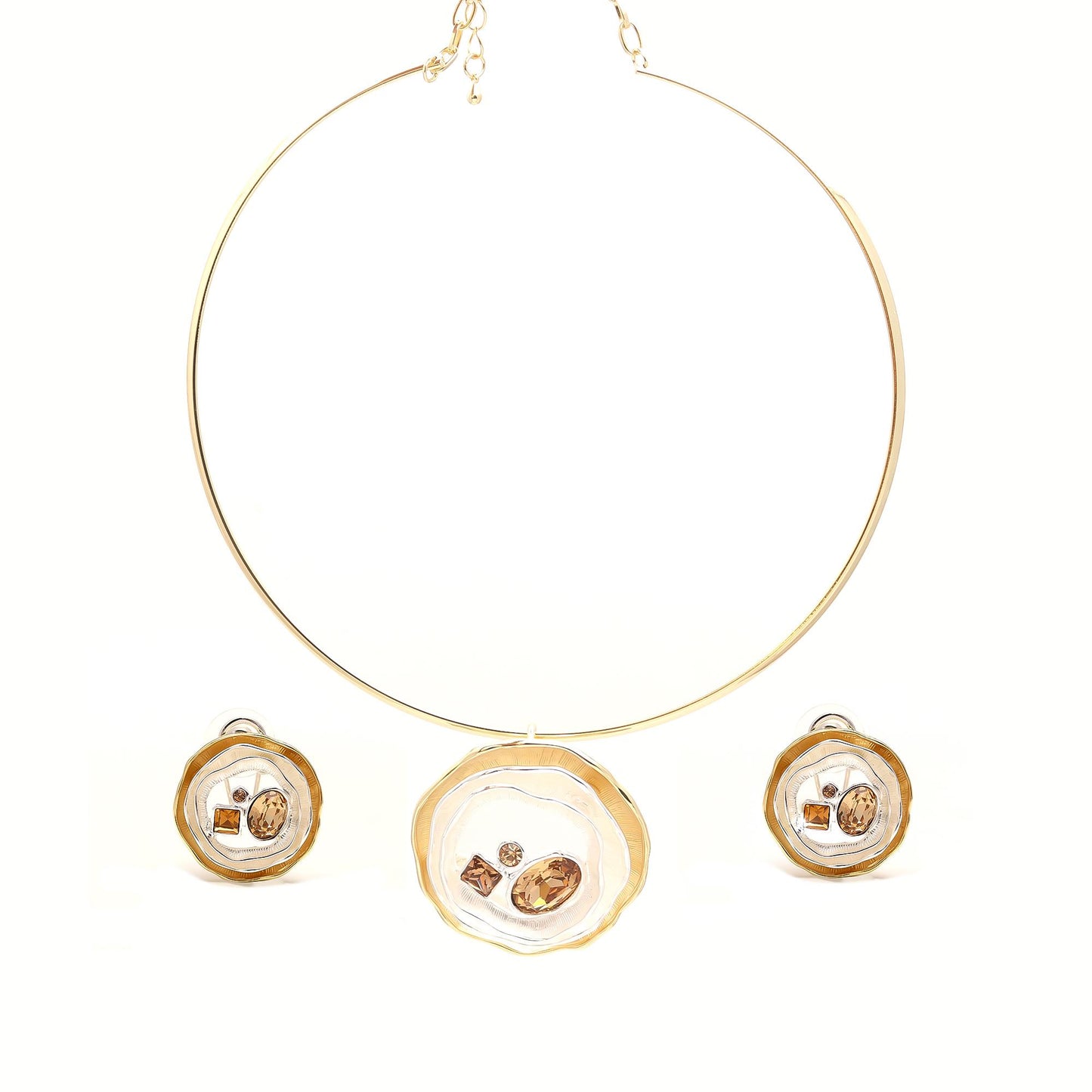 Golden Halo Fusion Necklace Set