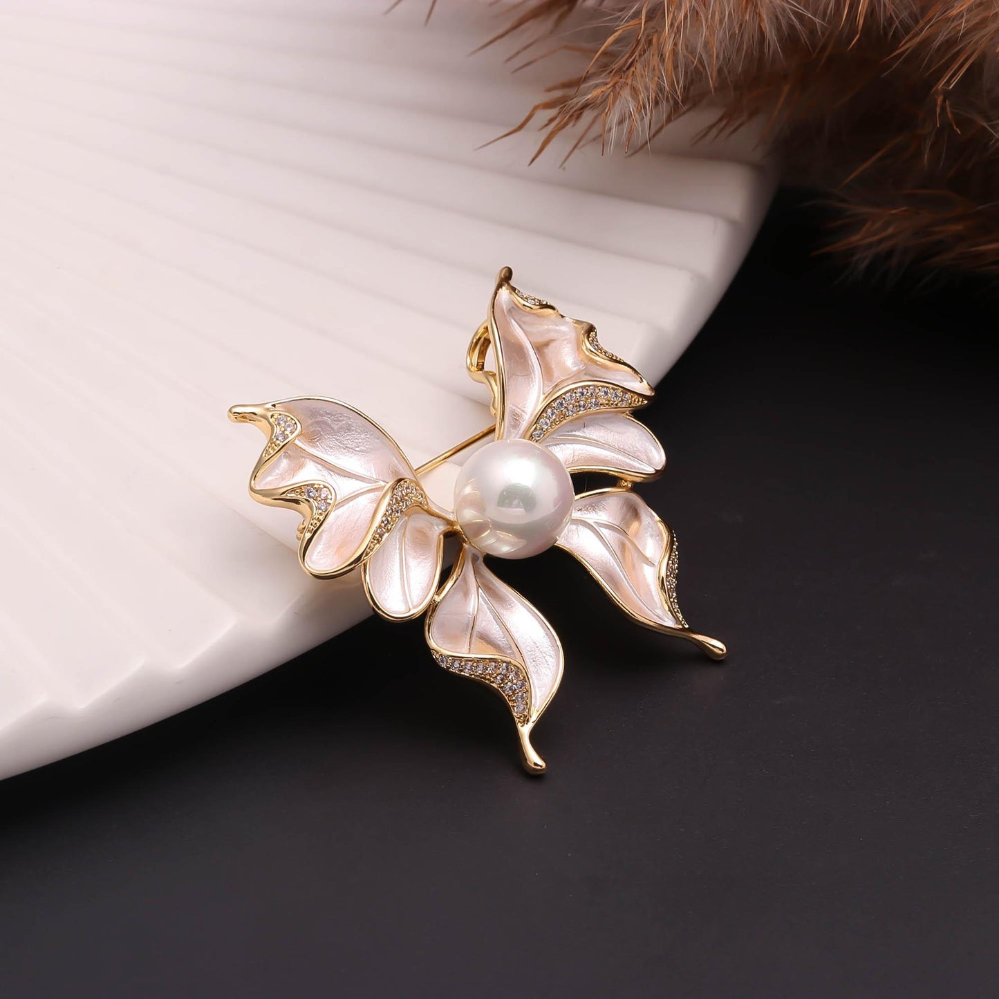Gilded Nectar Butterfly Pin