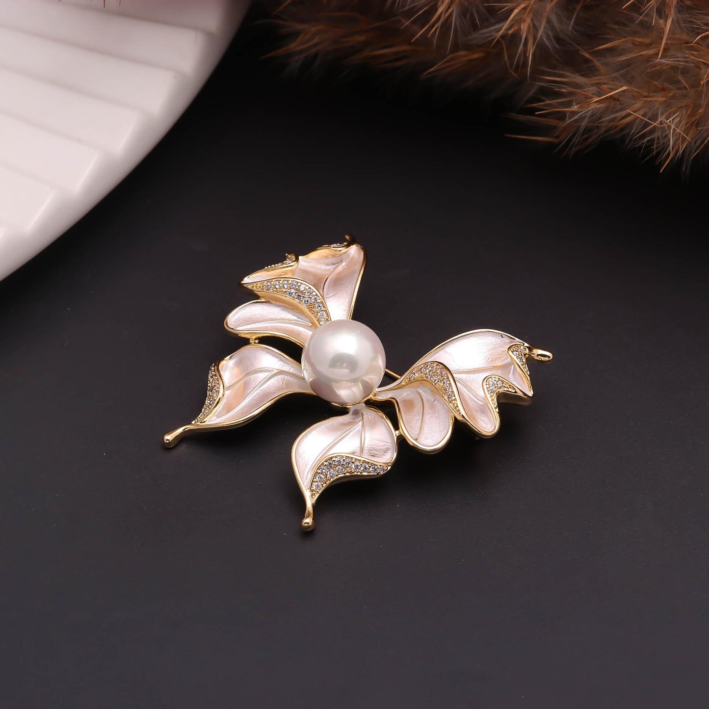 Gilded Nectar Butterfly Pin
