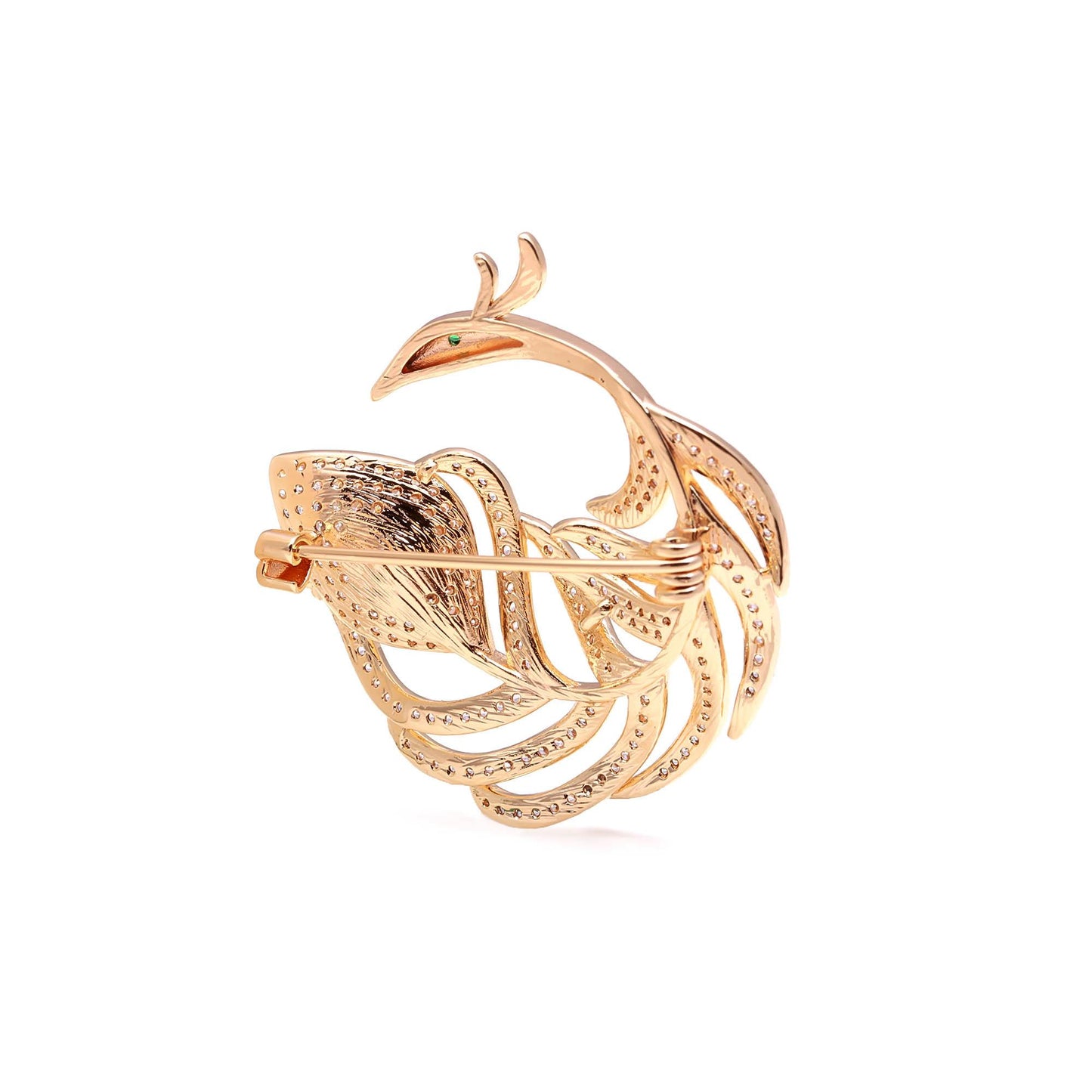 Golden Phoenix Pearl brooch