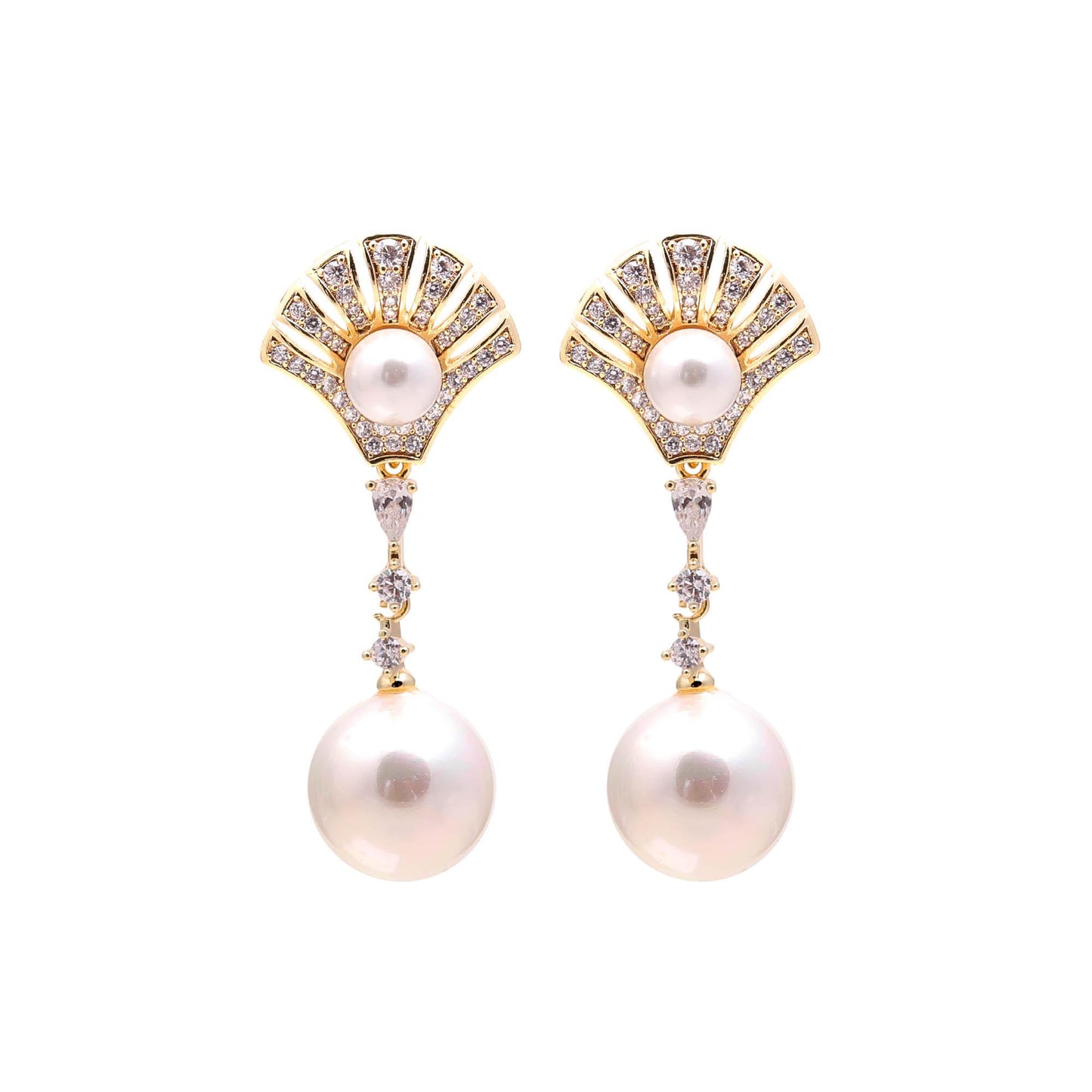Grand Estate Pearl Drop Earrings