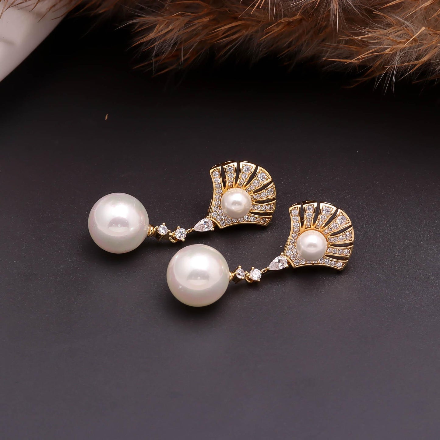 Grand Estate Pearl Drop Earrings