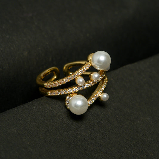 Celestial Cluster Pearl Ring