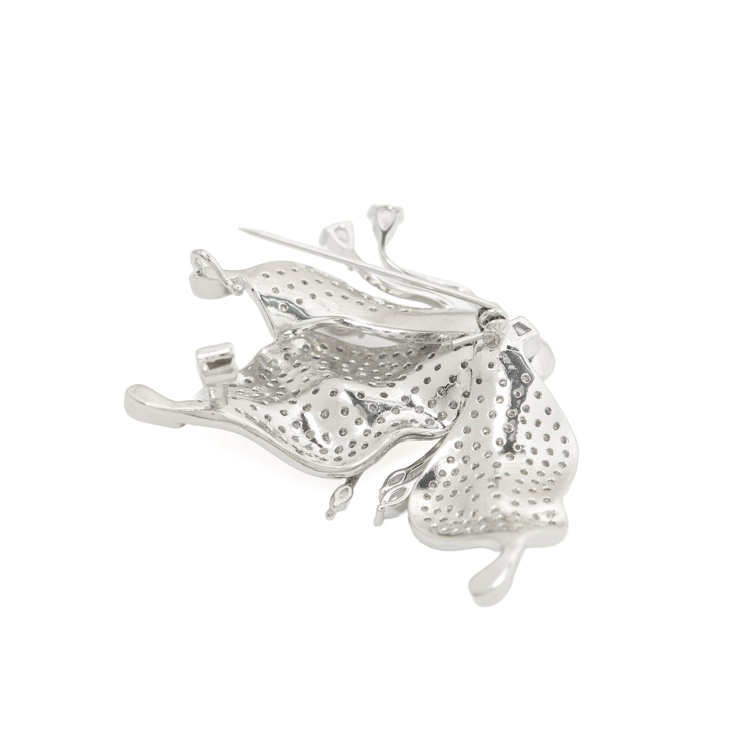 Glimmering Pave Butterfly Brooch