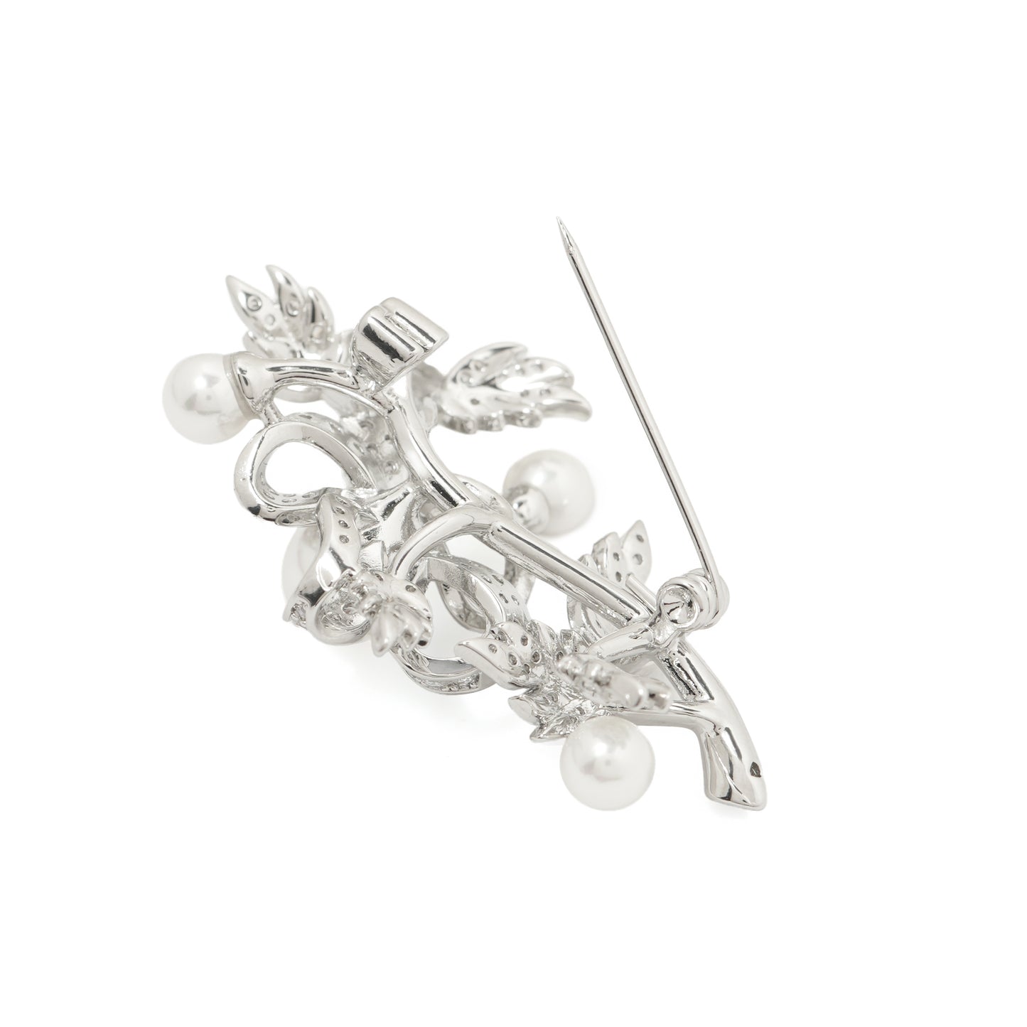 Frozen Flower Pearl Brooch