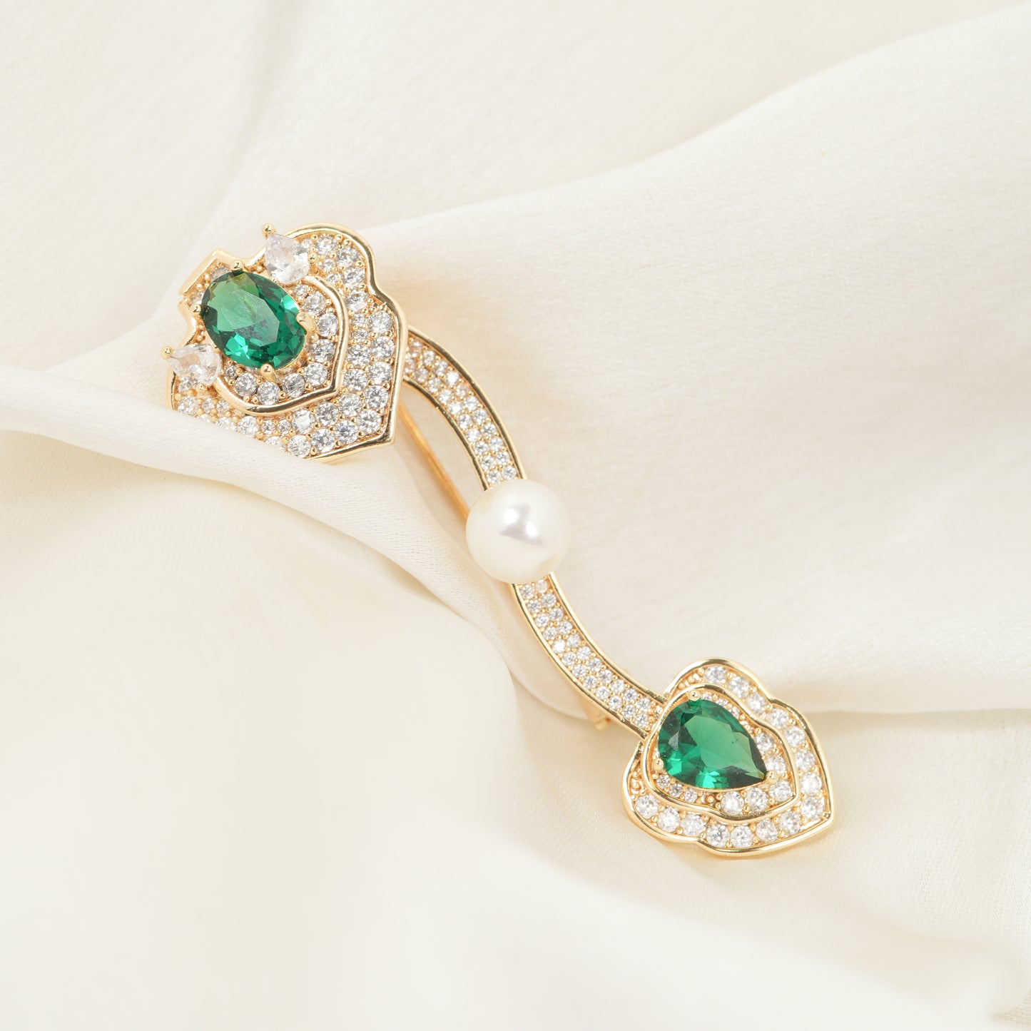 Emerald Bloom Brooch