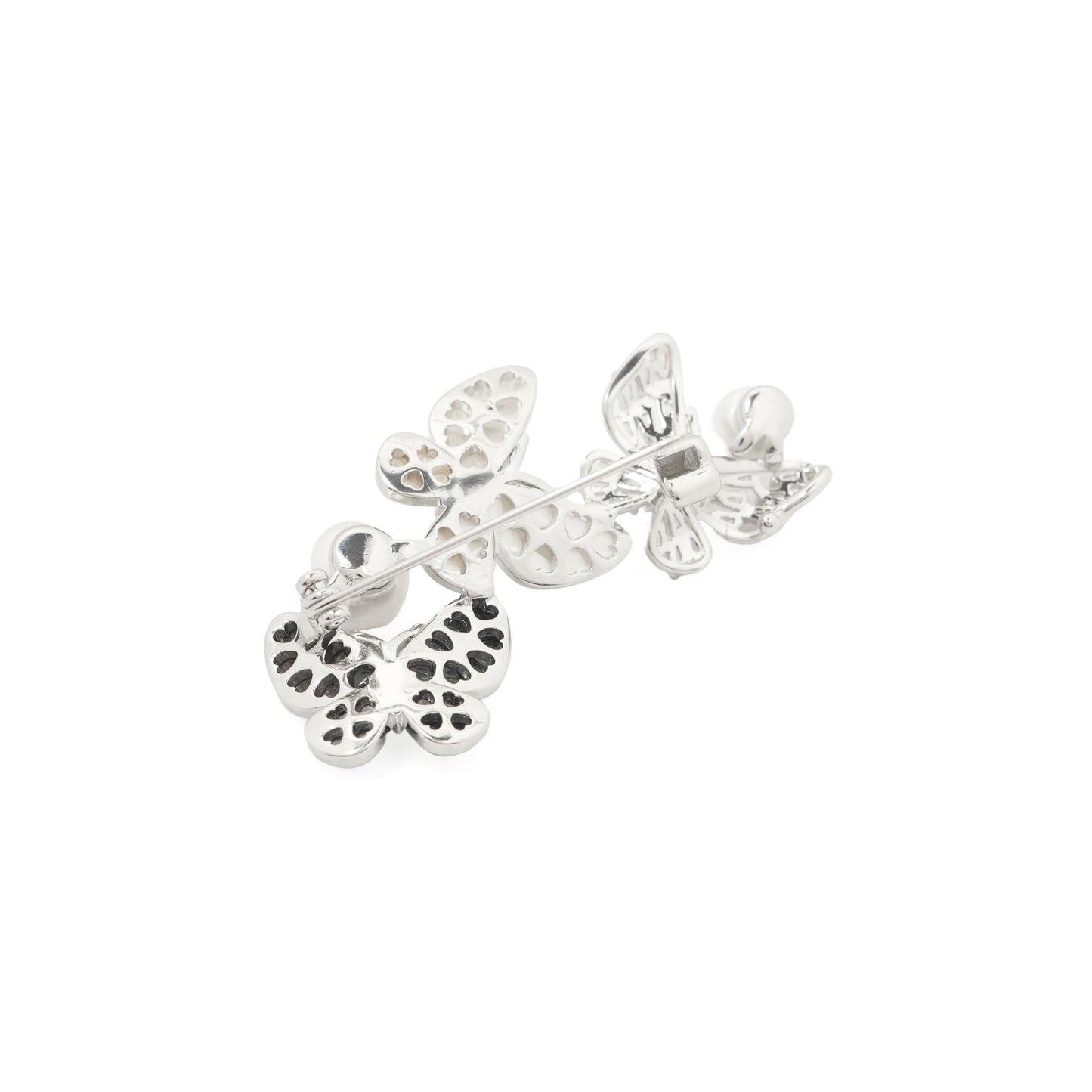 Mother-of-Pearl Butterfly Cluster Brooch