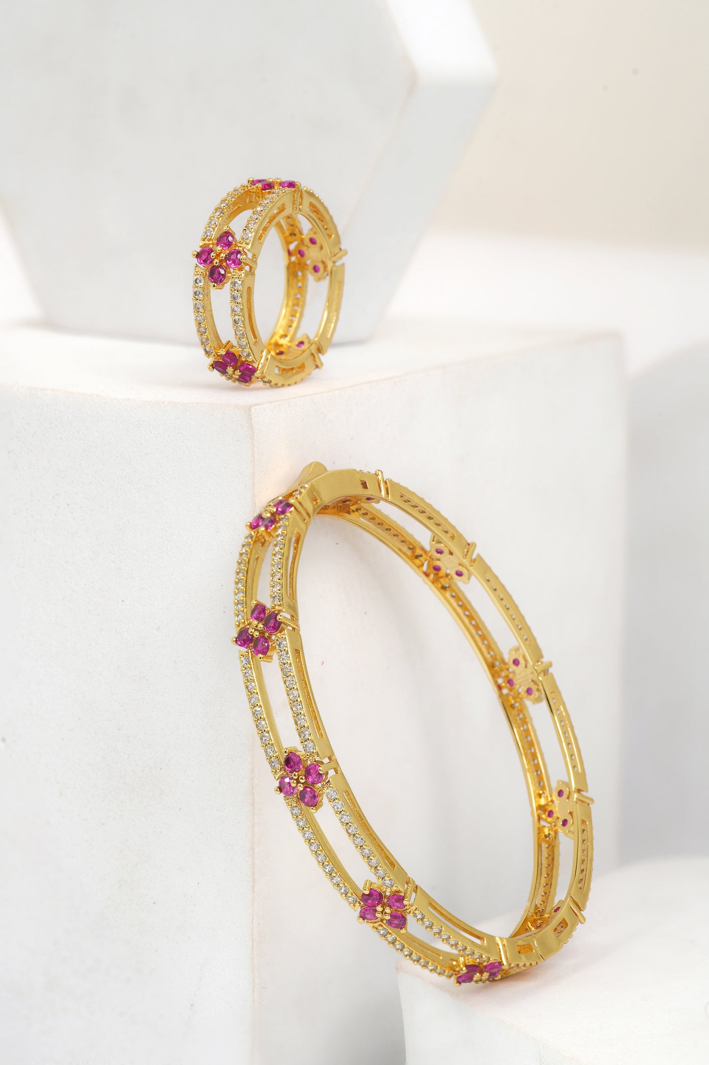 The Bloom Cluster Ring + bracelet