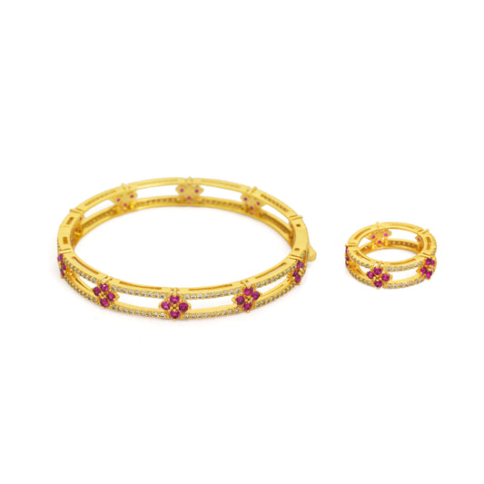 The Bloom Cluster Ring + bracelet