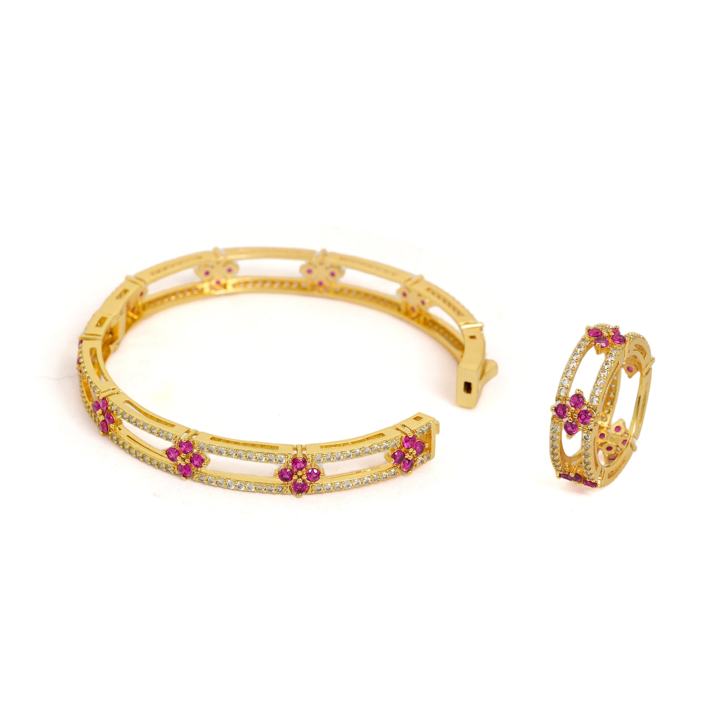The Bloom Cluster Ring + bracelet