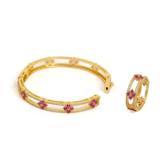 The Bloom Cluster Ring + bracelet